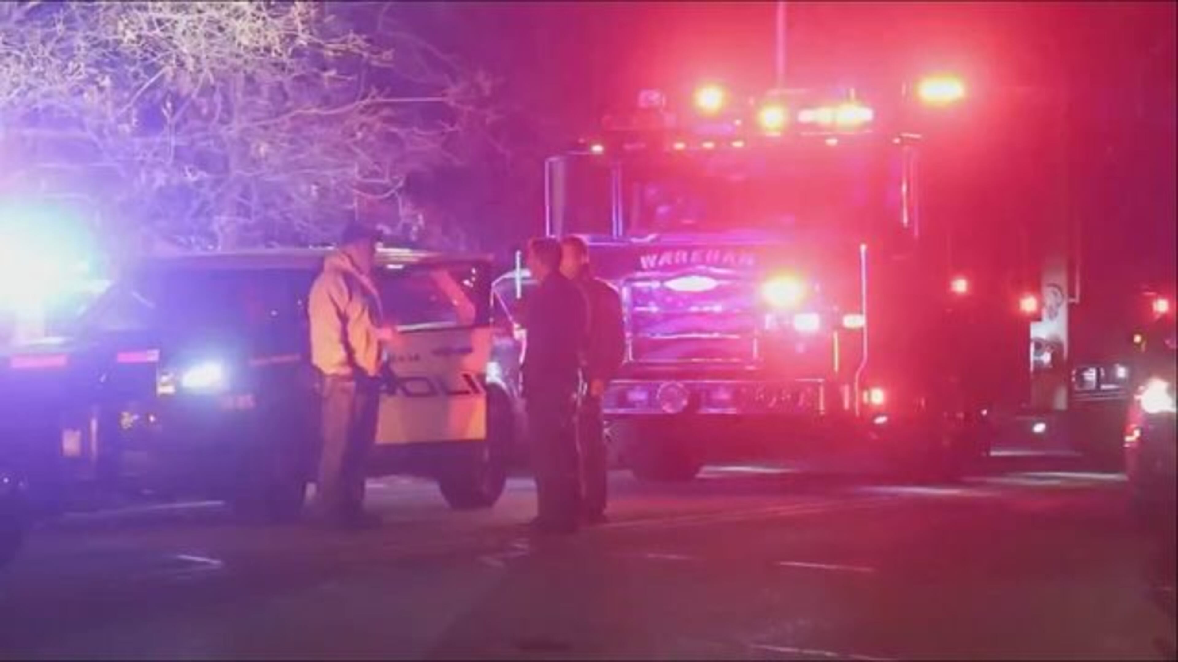 Two pedestrians were fatally struck by a Christmas-themed train. (Photo: Boston25News.com)