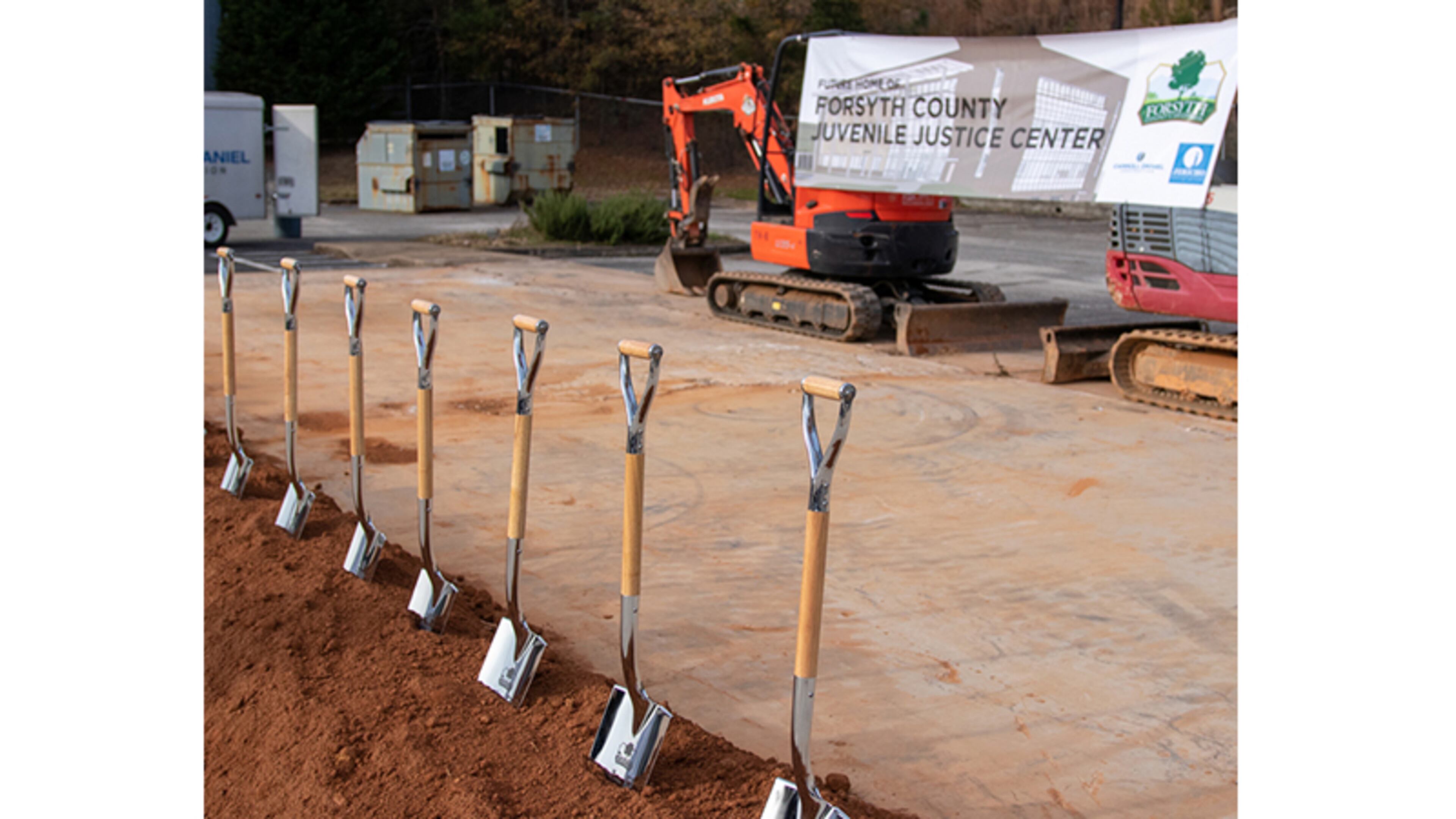 Forsyth County has broken ground for a Juvenile Justice Center with two courtrooms, conference rooms and offices that will replace the present facility at 875 Lanier 400 Parkway, Cumming.