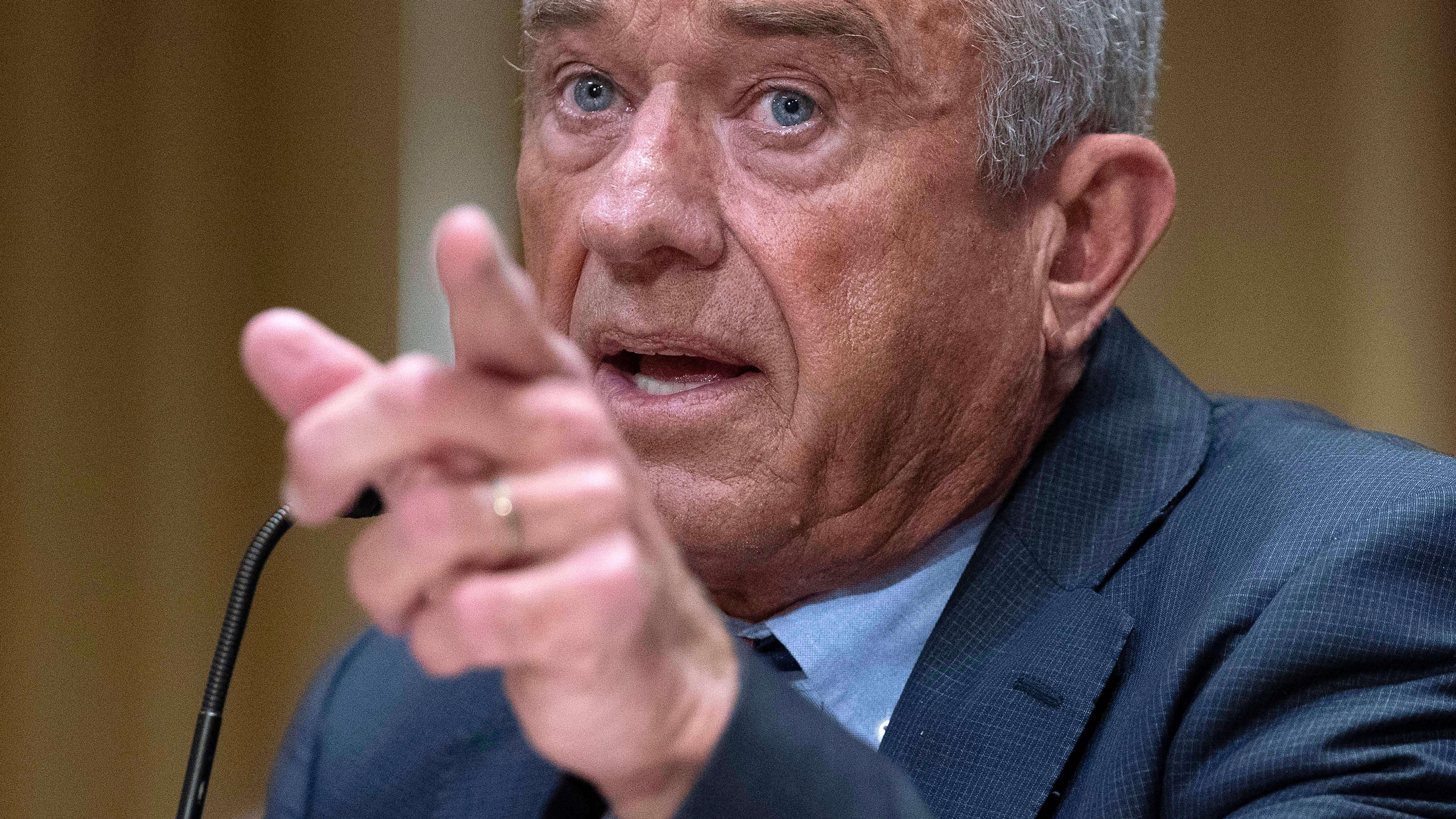 Health and Human Services Secretary Robert F. Kennedy Jr. testifies before a Senate Committee on Finance hearing on Capitol Hill, Wednesday, April 22, 2026, in Washington. (AP Photo/Jose Luis Magana)