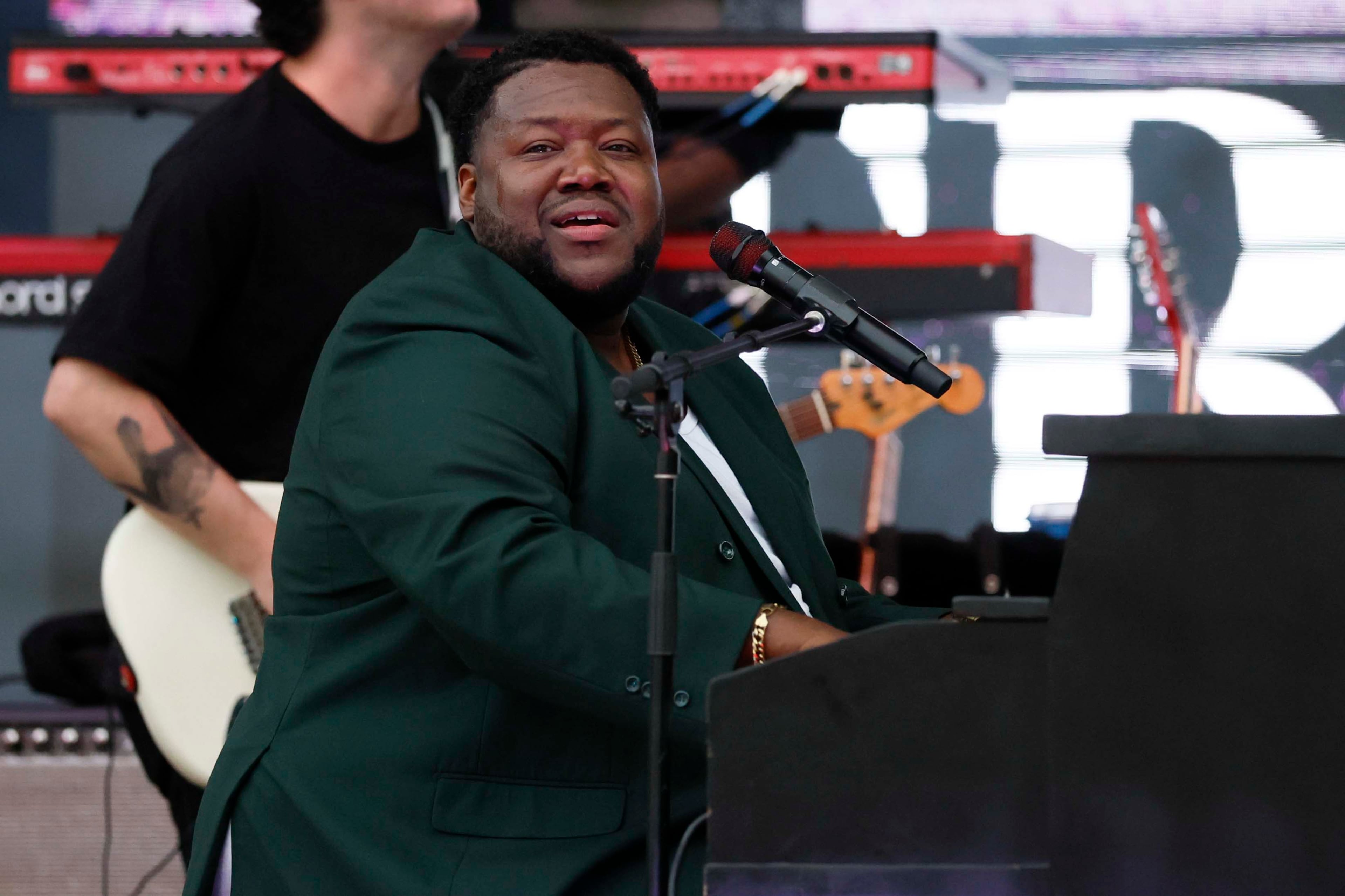 Michael Trotter Jr., of the War and Treaty, performs at Decatur WatchFest ’26 on Thursday, June 25, 2026. (Miguel Martinez/AJC)