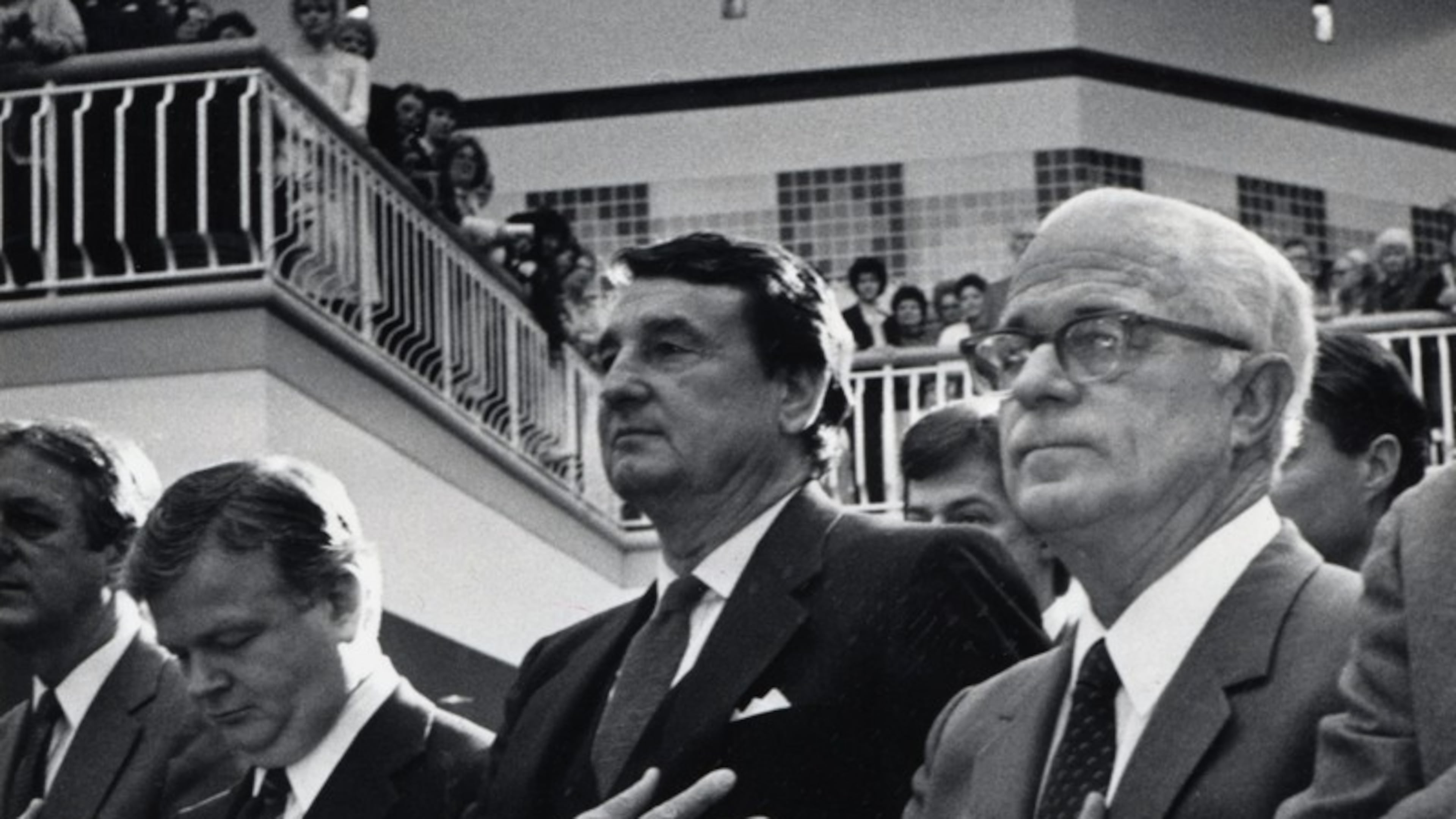 Steve Reynolds (far right) attends opening ceremonies of Gwinnett Place Mall in February 1984. FILE PHOTO