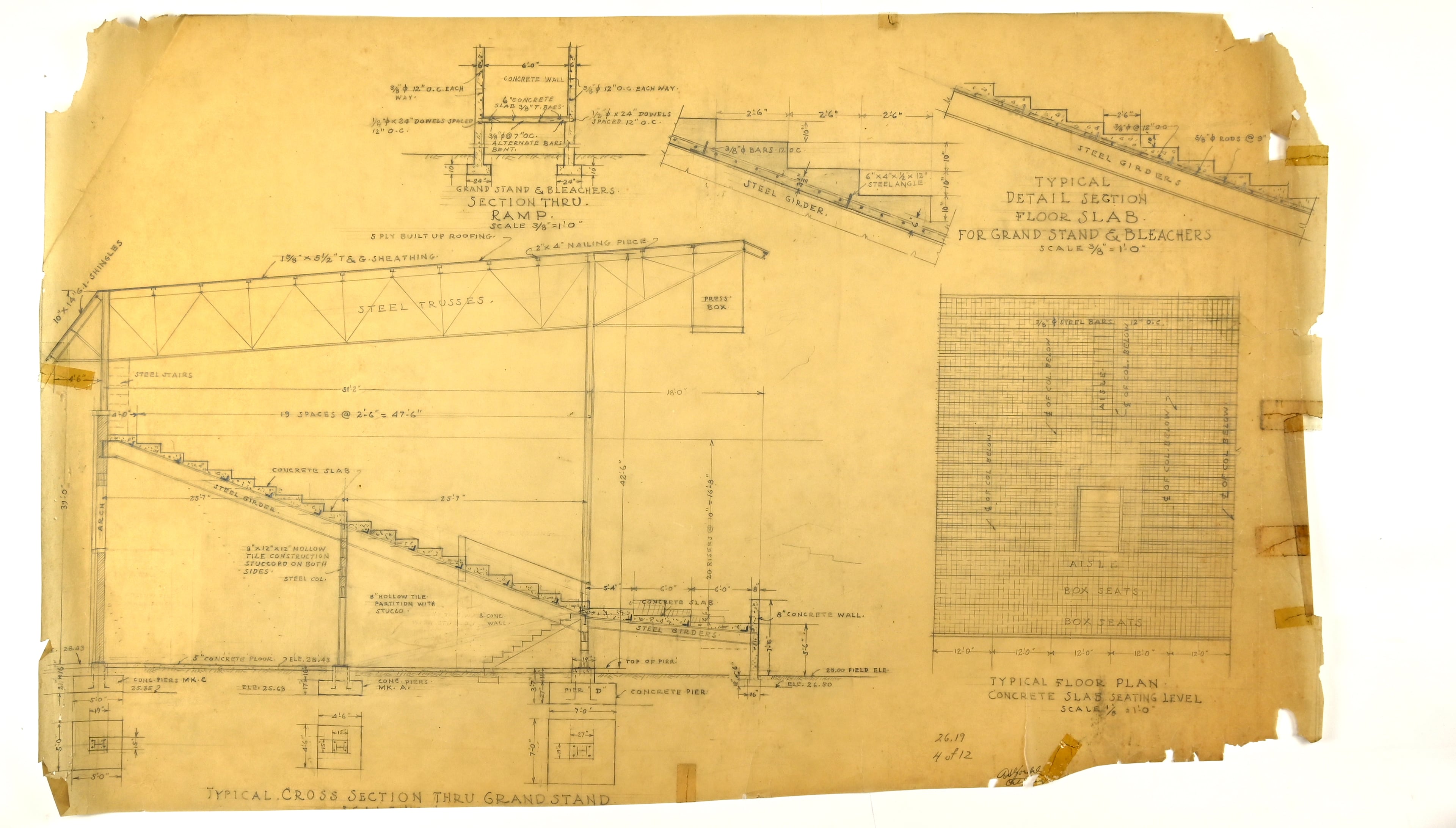 Grayson Stadium was designed to seat 12,000 spectators but was scaled back to 5,000. (Courtesy of City of Savannah Municipal Archives)