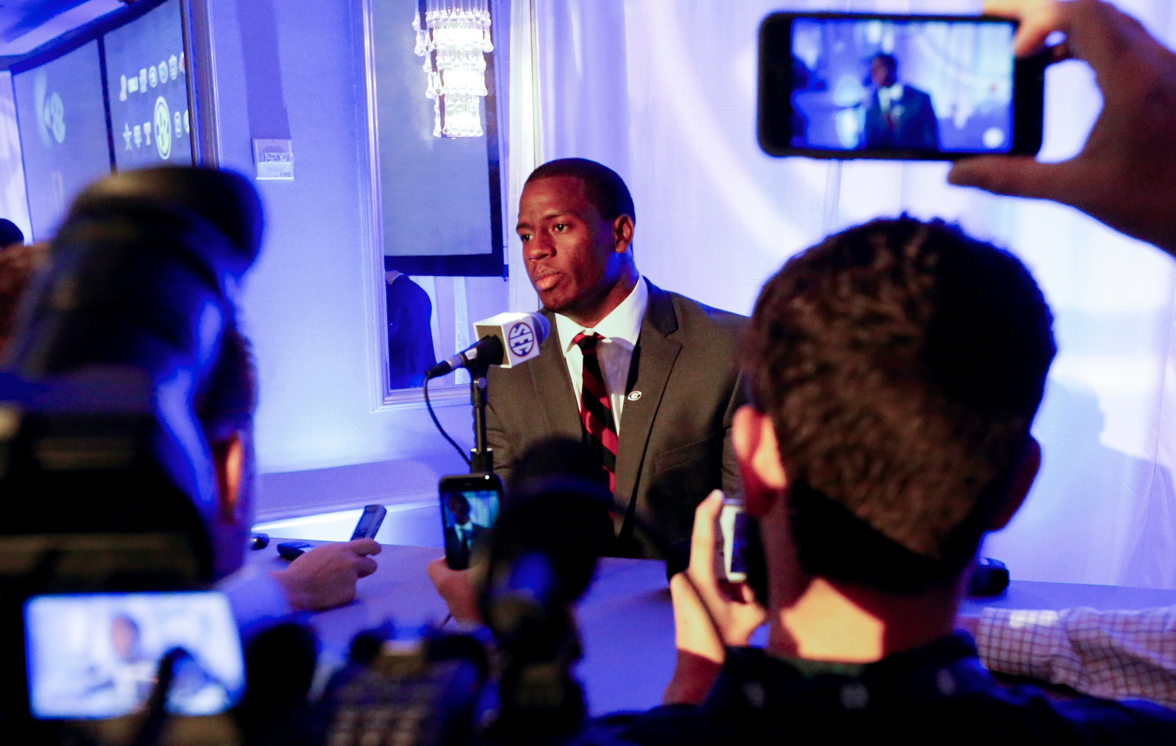 UGA running back Nick Chubb is the focus of attention during SEC Media Days Tuesday.