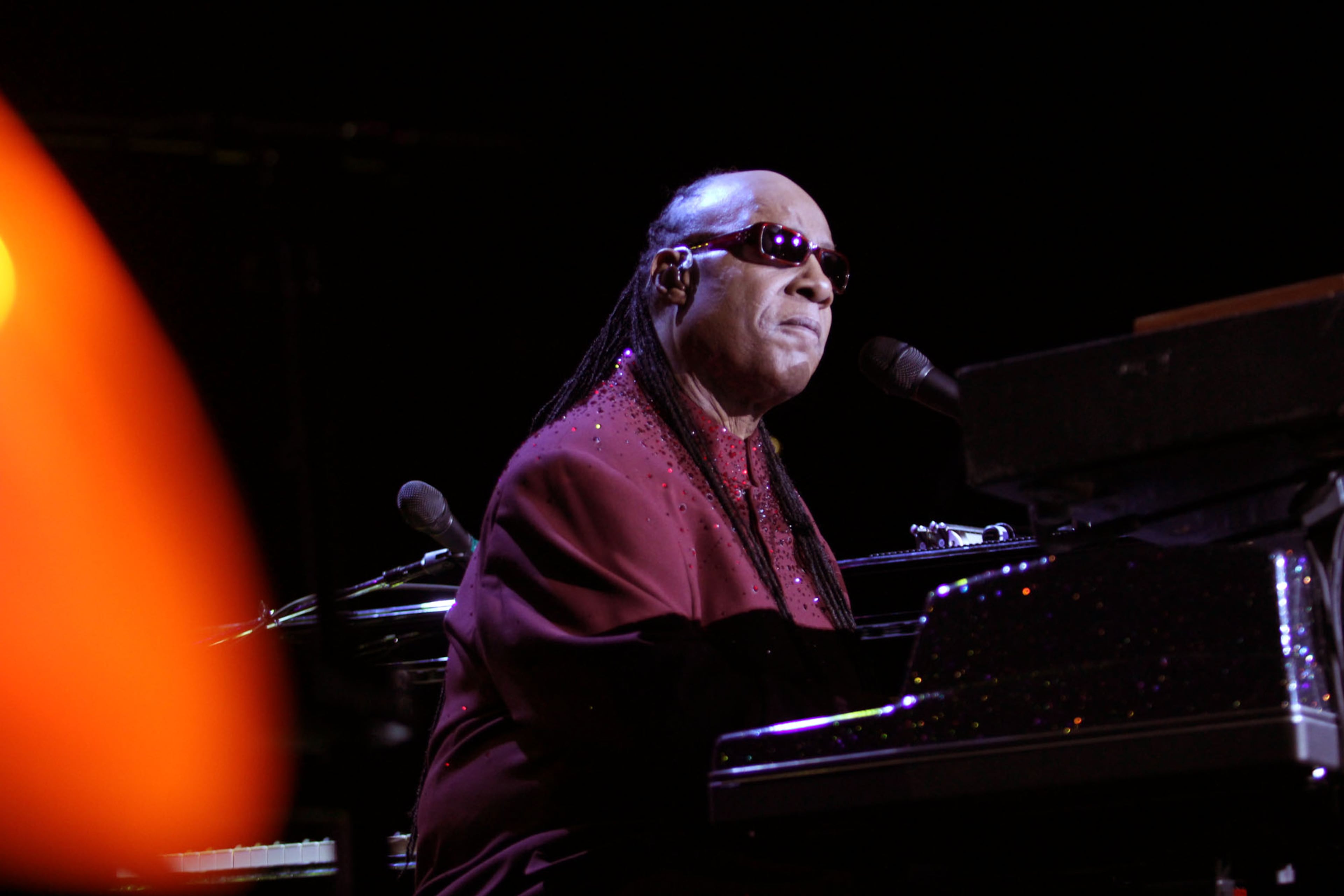 The legendary singer, musician and songwriter Stevie Wonder brings his tour celebrating his landmark album, "Songs in the Key of Life," to Atlanta, performing to a sold-out audience at the Philips Arena. The album was nominated for seven Grammy Awards and won four that included Album of the Year in 1977. (Akili-Casundria Ramsess/Special to the AJC)