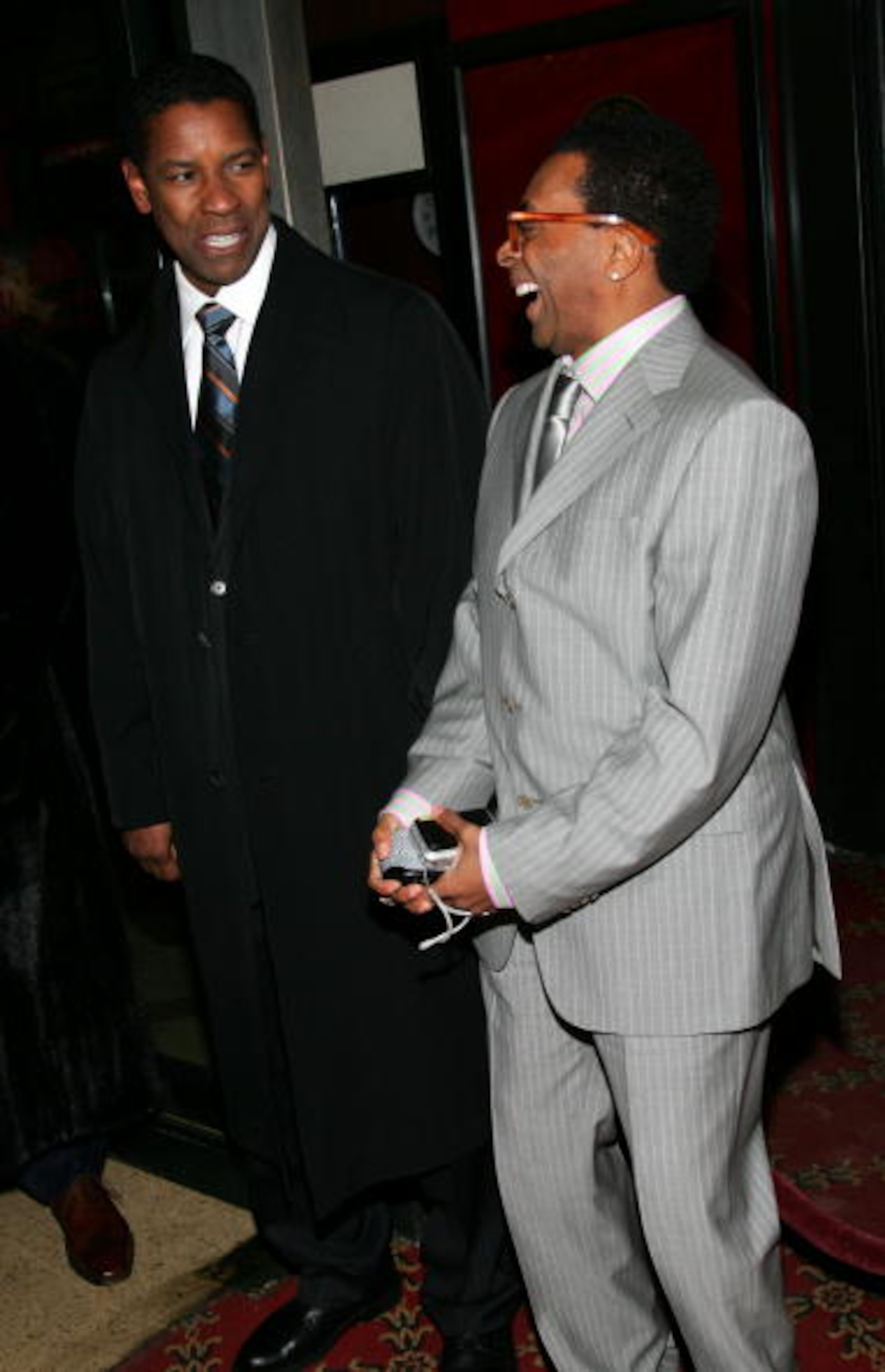 NEW YORK - MARCH 20: Actor Denzel Washington and director Spike Lee attend Universal Pictures' premiere of "The Inside Man" at the Ziegfeld Theater March 20, 2006 in New York City. (Photo by Evan Agostini/Getty Images)