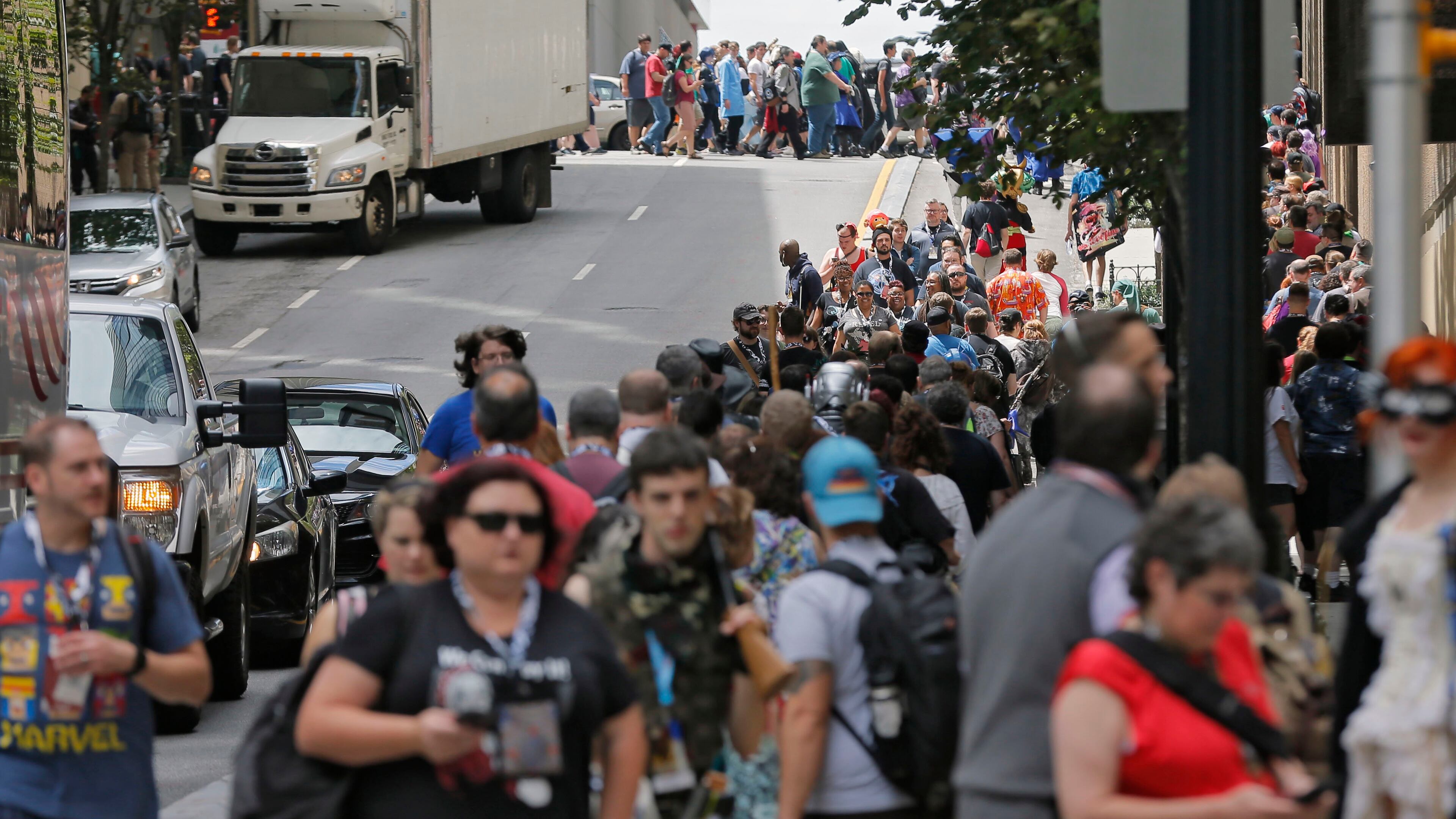 8/31/18 - Atlanta - Last year, downtown was crowded with Dragon Con attendees as the pop culture convention got underway during the Labor Day weekend.