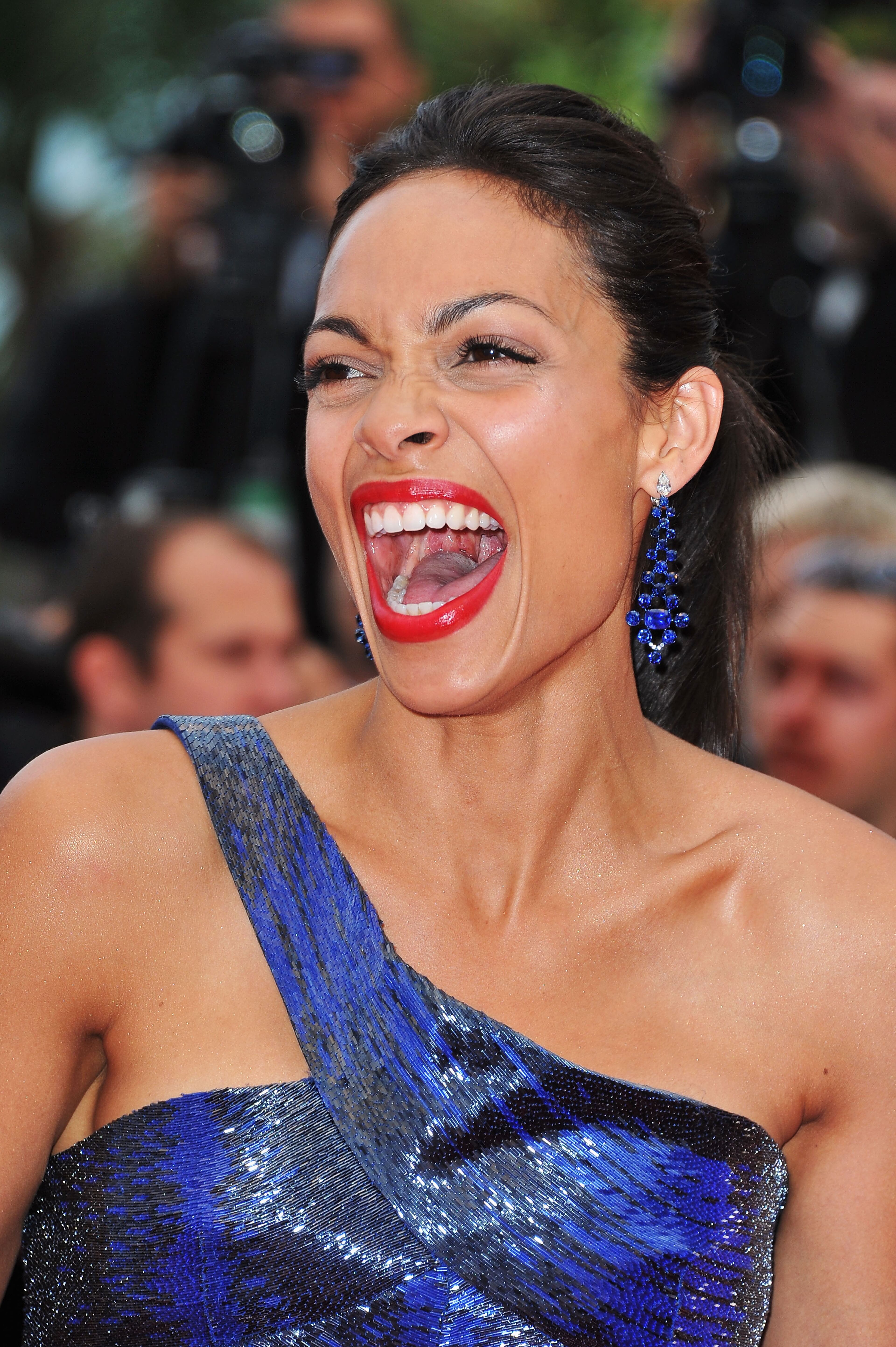 Rosario Dawson attends the "Les Bien-Aimes" premiere at the Palais des Festivals during the 64th Cannes Film Festival on May 22, 2011, in Cannes, France.