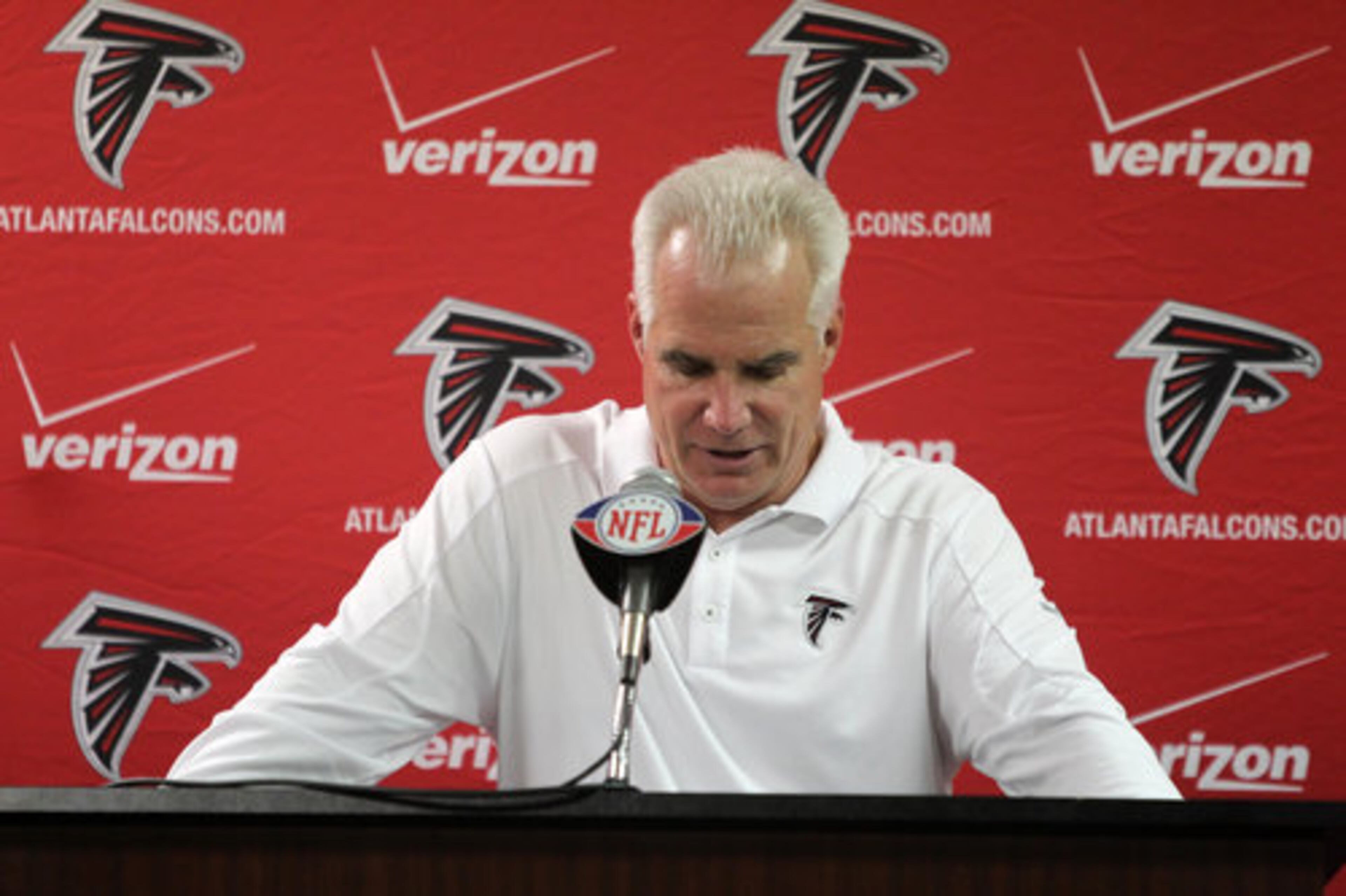 Falcons head football coach Mike Smith said after the game, "It was a very discouraging night for our football team, but we will learn from it," during his postgame press conference after losing to the Packers 48-21 in an NFC divisional playoff game at the Georgia Dome.