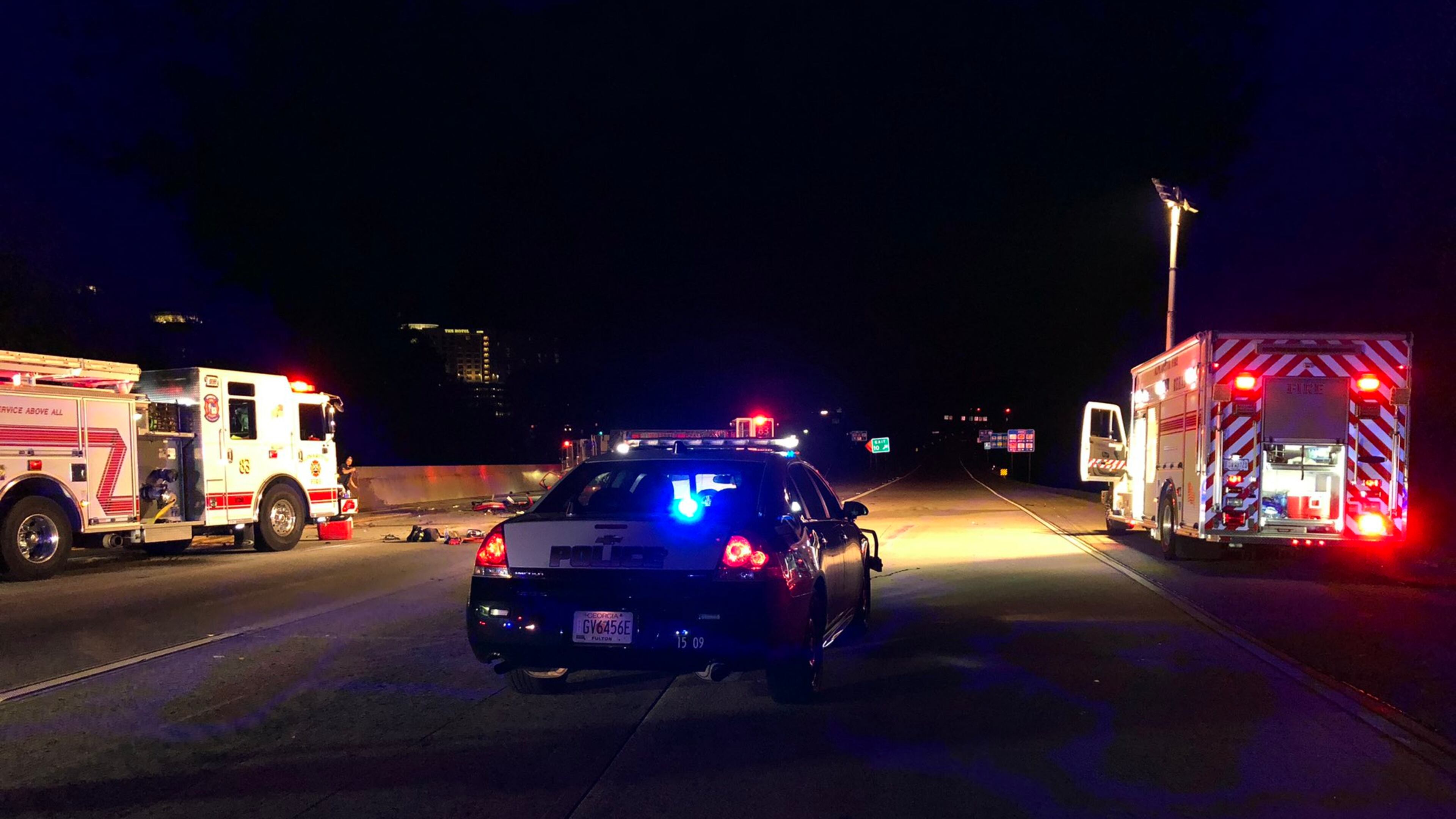 The northbound lanes of Ga. 400 were closed Friday morning when a driver going the wrong way crashed near Old Milton Parkway.