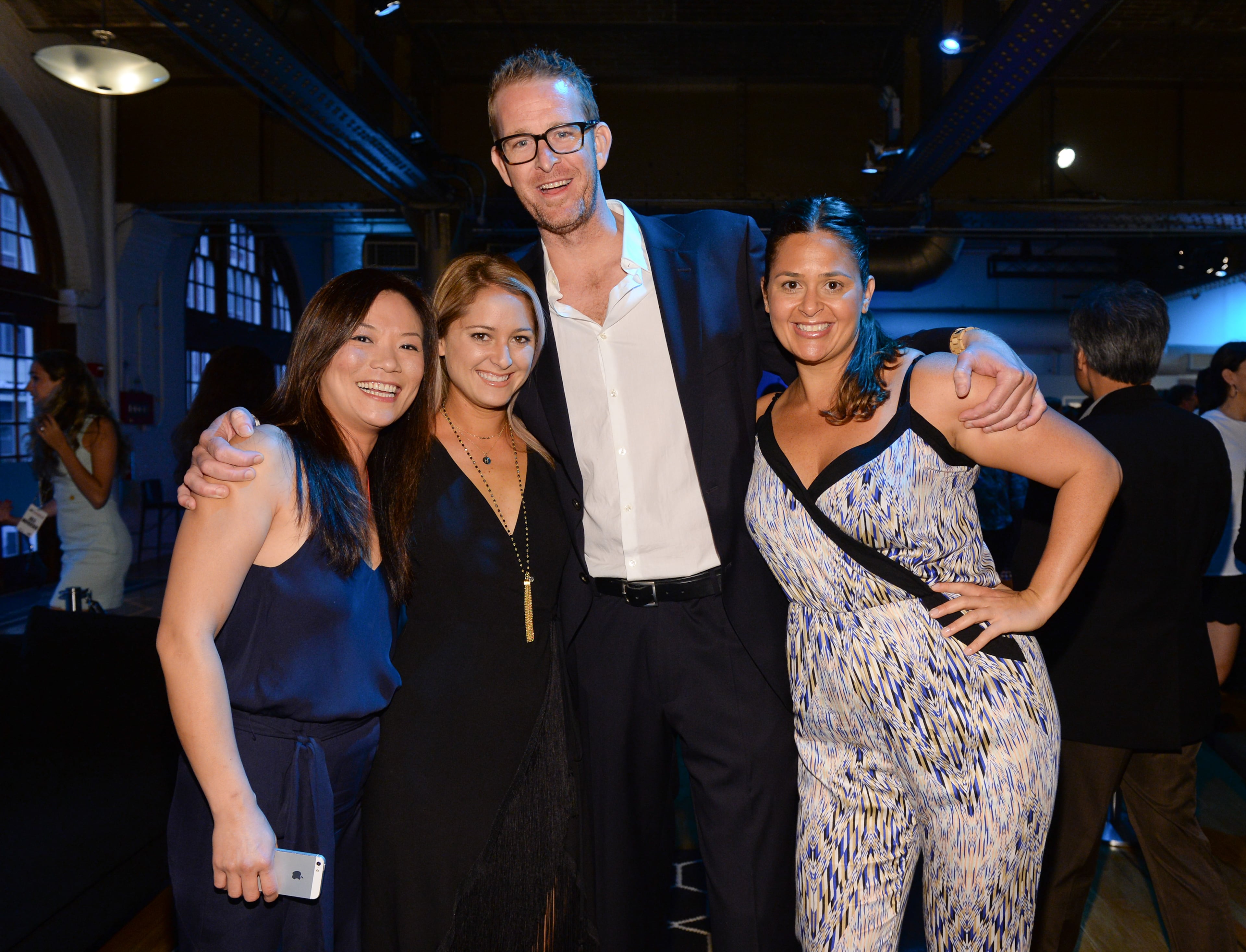 Chefs Shirley Chung, left, Brooke Williamson, CJ Jacobson and Antonia Lofaso attend the "Top Chef Duels" Premiere Tasting Event, hosted by Chase Sapphire Preferred and Bravo, at the Altman Building, on Monday, Aug. 4, 2014 in New York. (Photo by Evan Agostini/Invision for Chase Sapphire Preferred/AP Images)