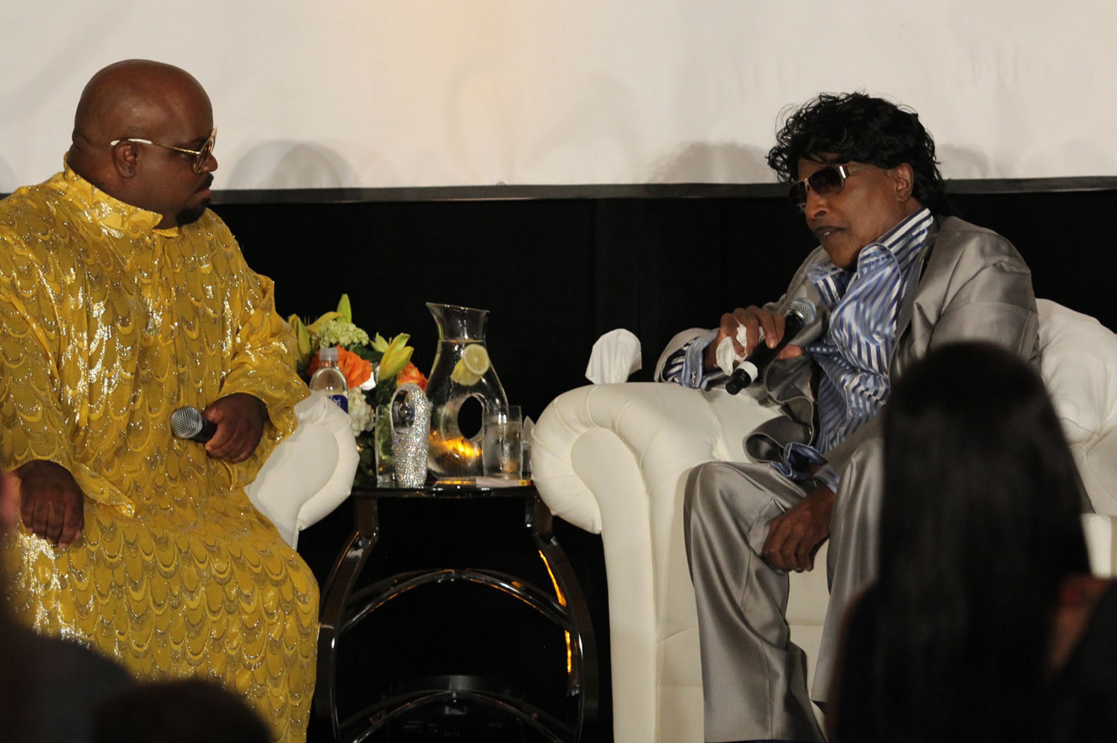 Atlanta singer Cee Lo interviews Little Richard for the debut of The Legacy Lounge presented by The Recording Academy Atlanta Chapter at the W Atlanta Downtown Sunday, Sept. 29, 2013.
