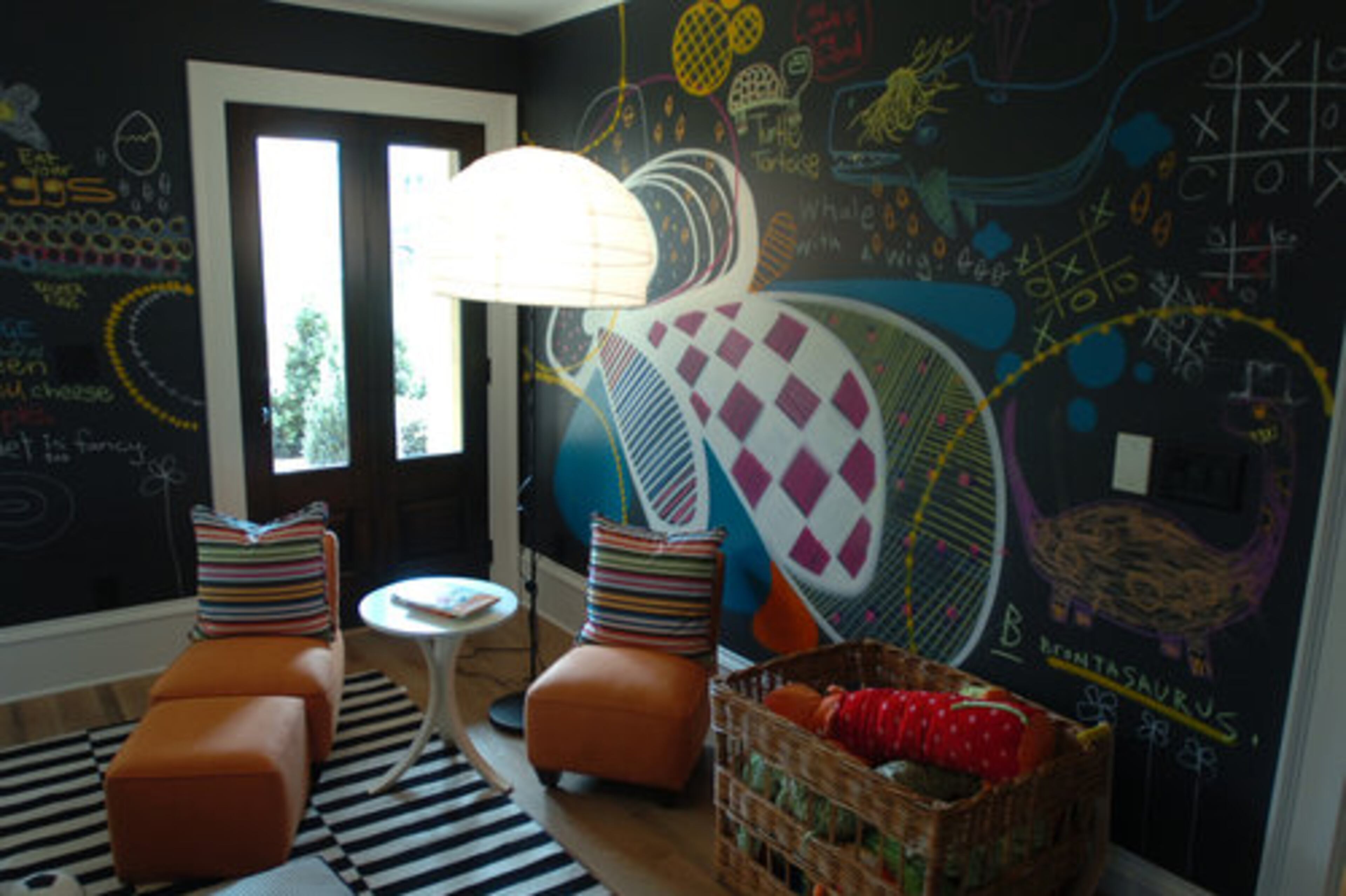 Kids like to have furniture that's easy to move around and rearrange according to their whim. "Things on wheels are great," Singleton said.