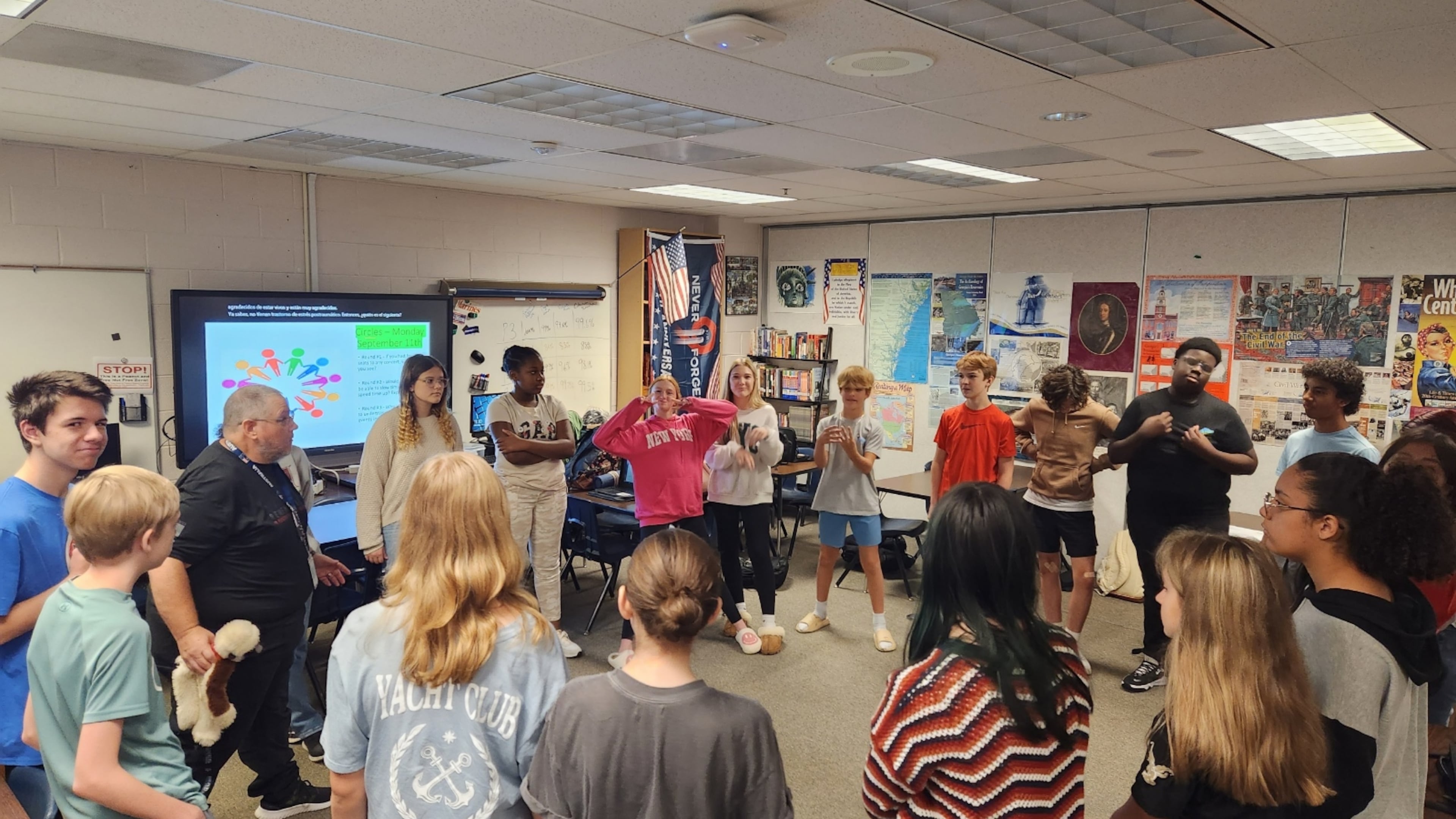 Students at Lovinggood Middle in west Cobb get to speak their minds on any topics during twice-monthly circle sessions.