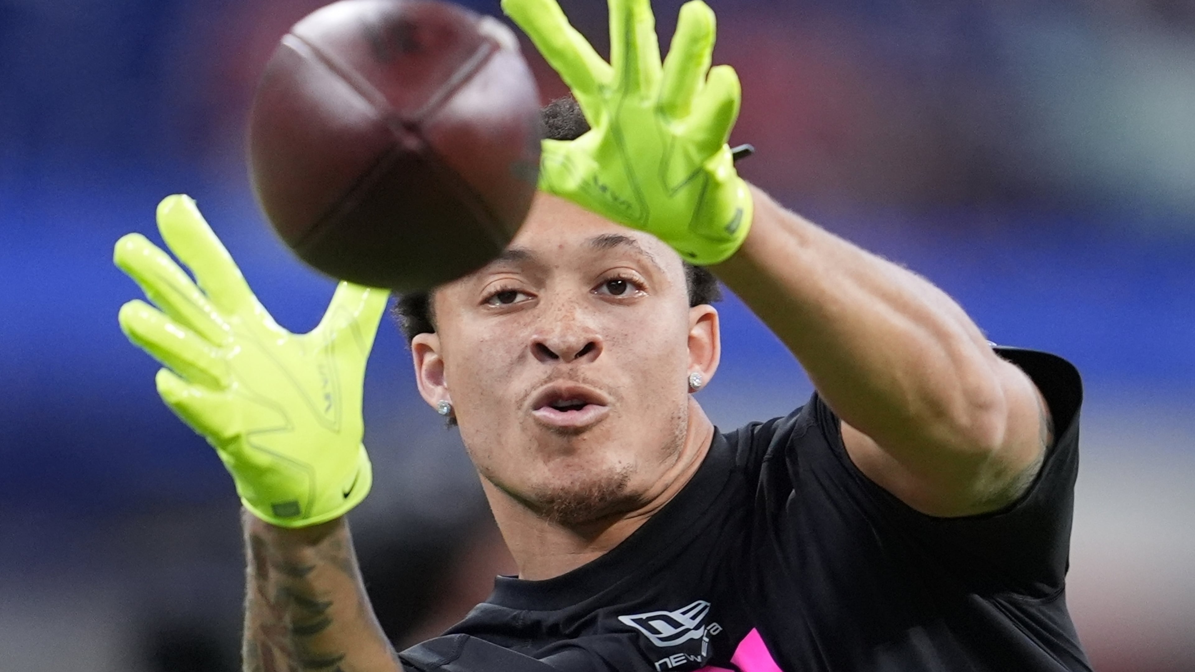 FILE - Clemson defensive back Avieon Terrell (31) runs a drill at the NFL football scouting combine in Indianapolis, Feb. 27, 2026. (AP Photo/Michael Conroy, File)