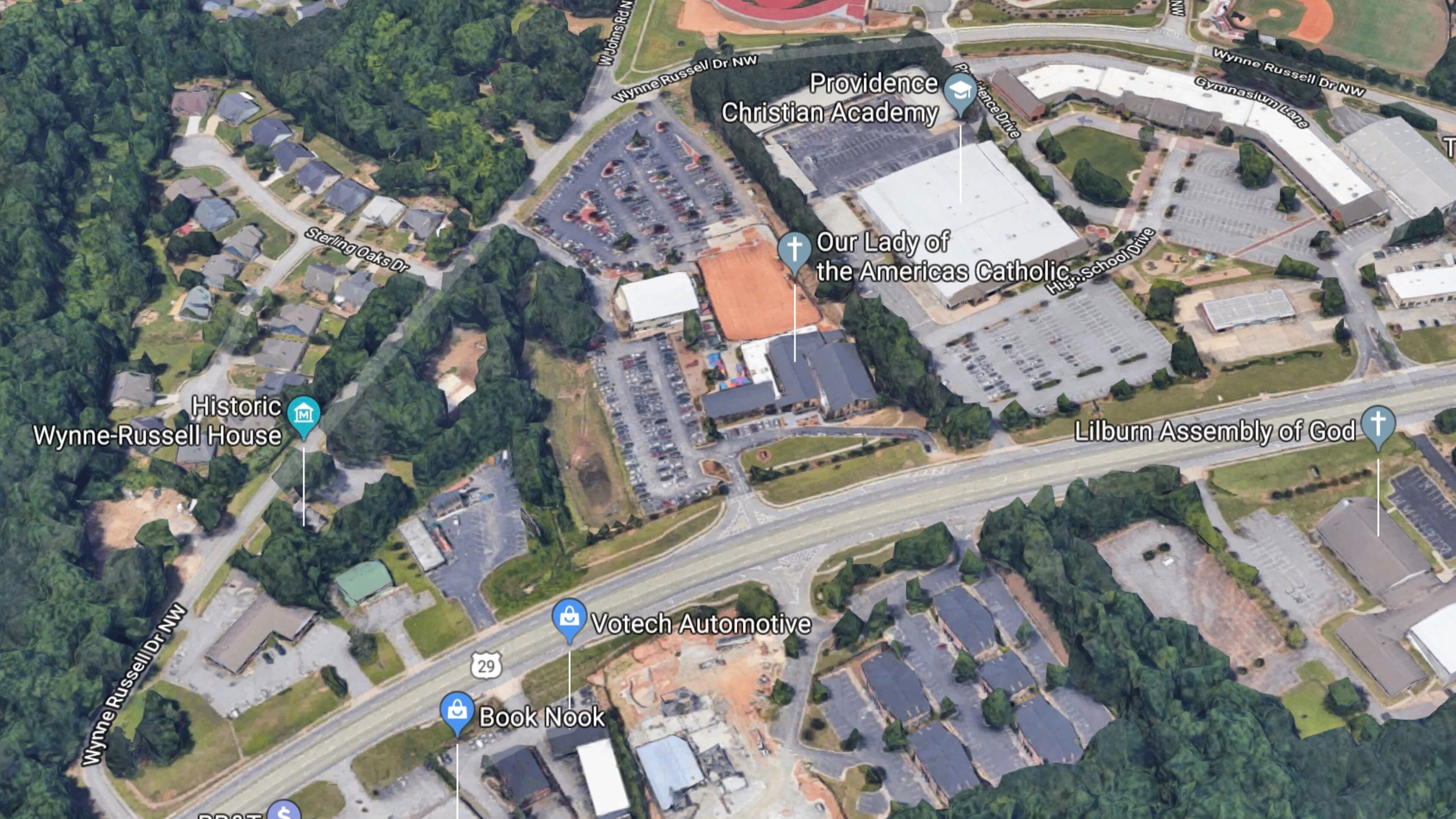 Water line installation will slow traffic on Wynne Russell Road in Lilburn. (Google Maps)