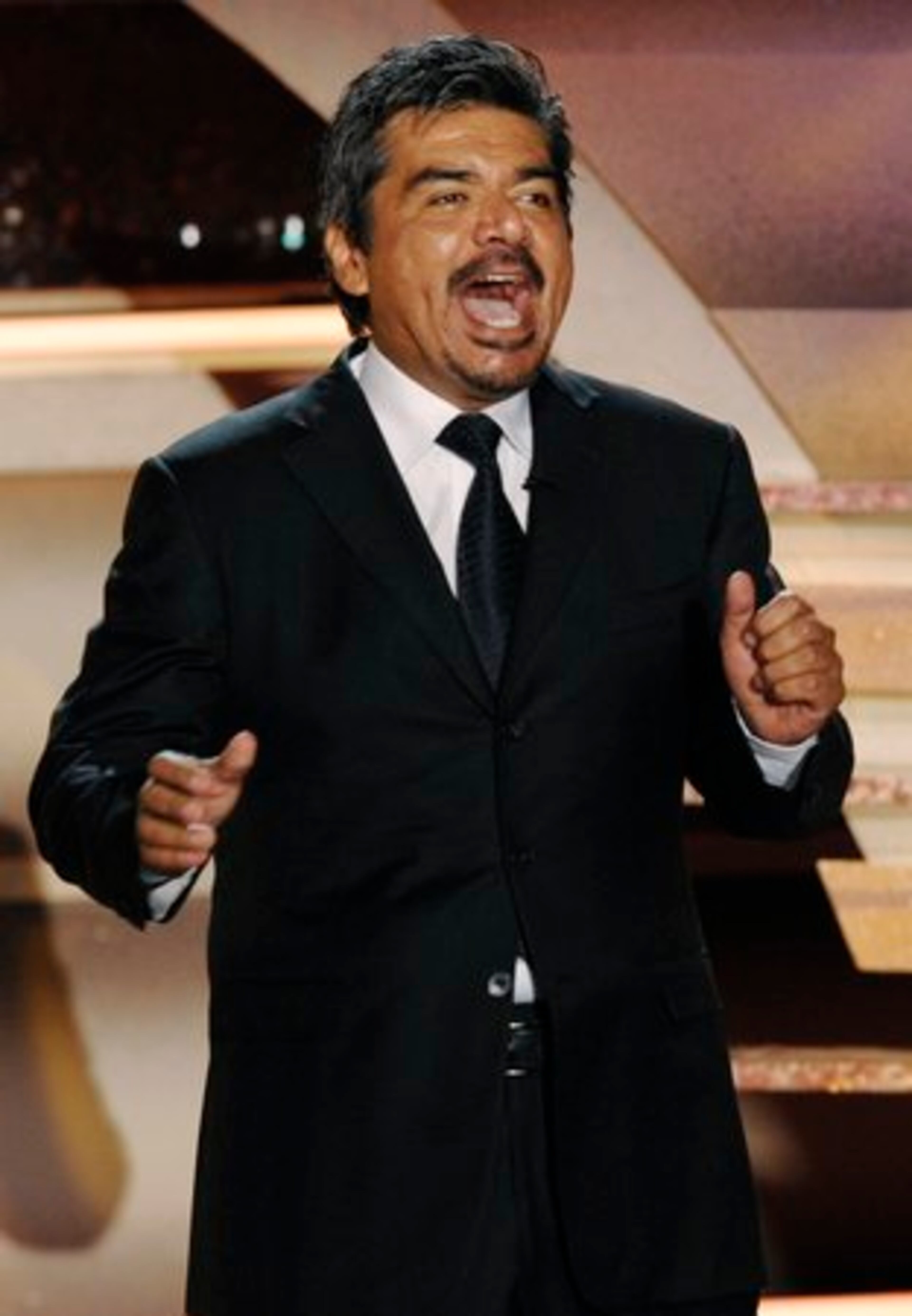 Comedian George Lopez addresses the audience during the tribute.
