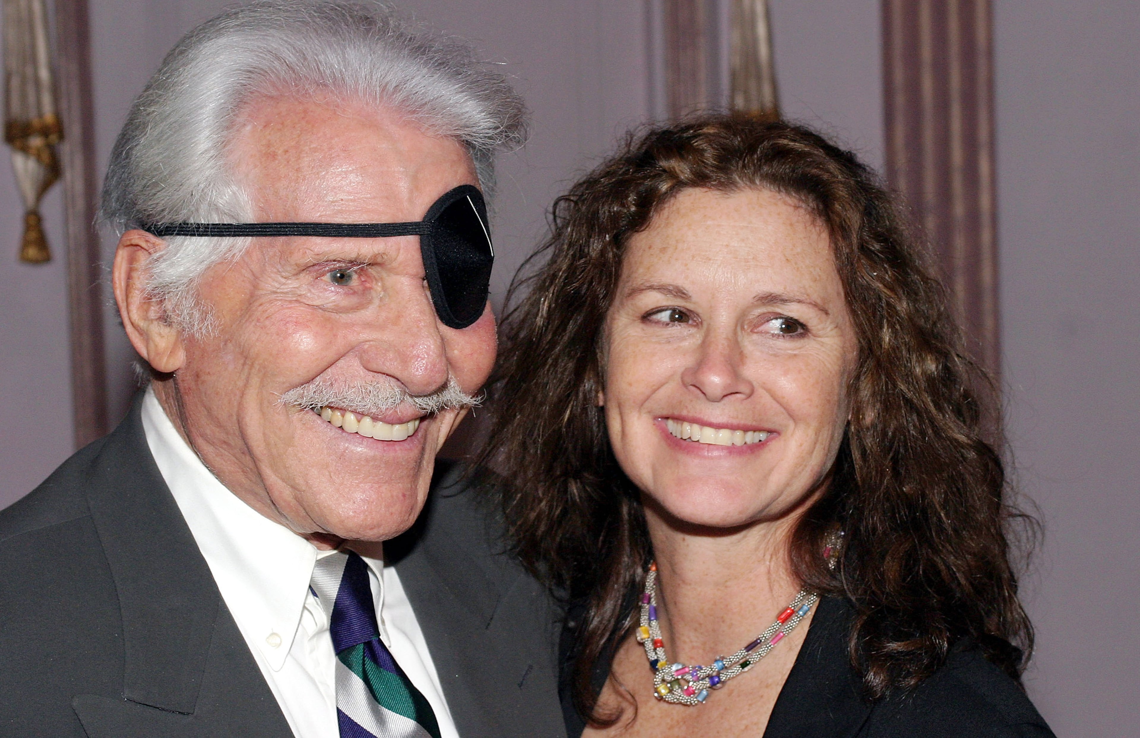 (L to R) Efrem Zimbalist Jr. and Stephanie Zimbalist Jr. attend "My Dinner of Herbs" event at The Hollywood History Museum on November 11, 2003 in Hollywood, California. (Photo by Giulio Marcocchi /Getty Images)