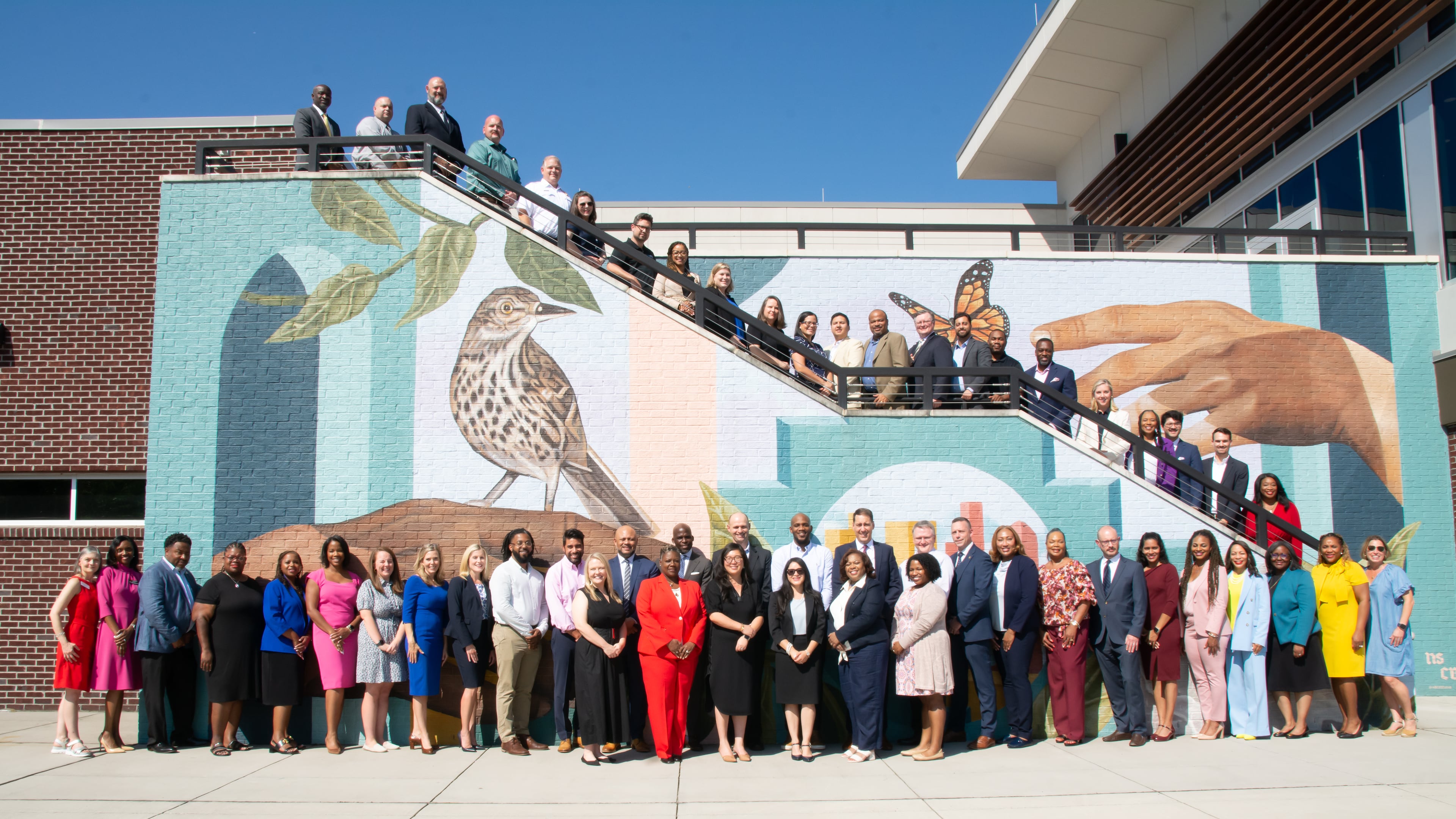 Leadership DeKalb's Class of 2025 posed for a picture Aug. 8 during orientation at the Chamblee public safety offices.