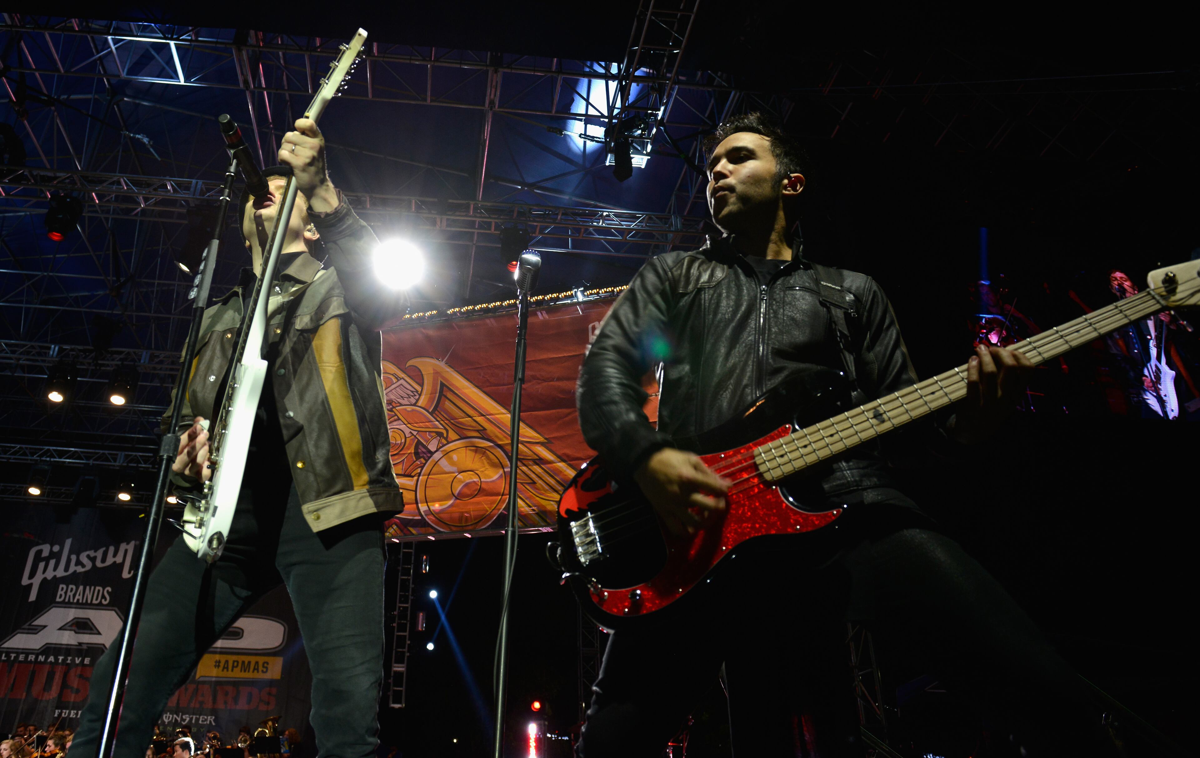 CLEVELAND, OH - JULY 21: Fall Out Boy performance at the 2014 Gibson Brands AP Music Awards at the Rock and Roll Hall of Fame and Museum on July 21, 2014 in Cleveland, Ohio. (Photo by Duane Prokop/Getty Images)