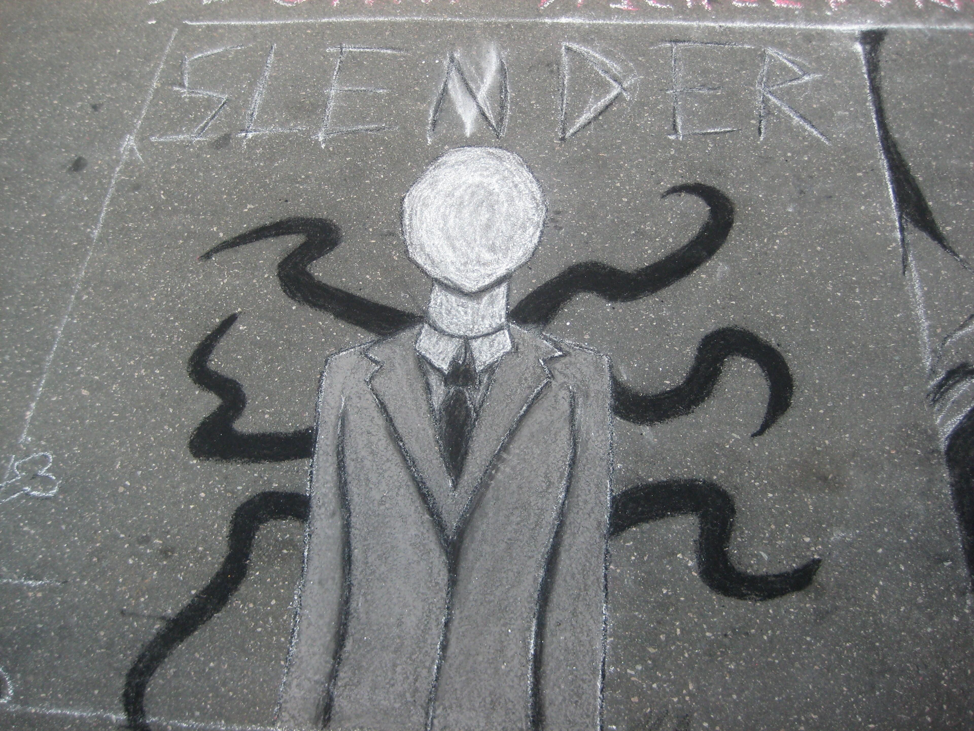 Slender Man, a fictional character generally depicted as a tall, shadowy figure with a blank face.