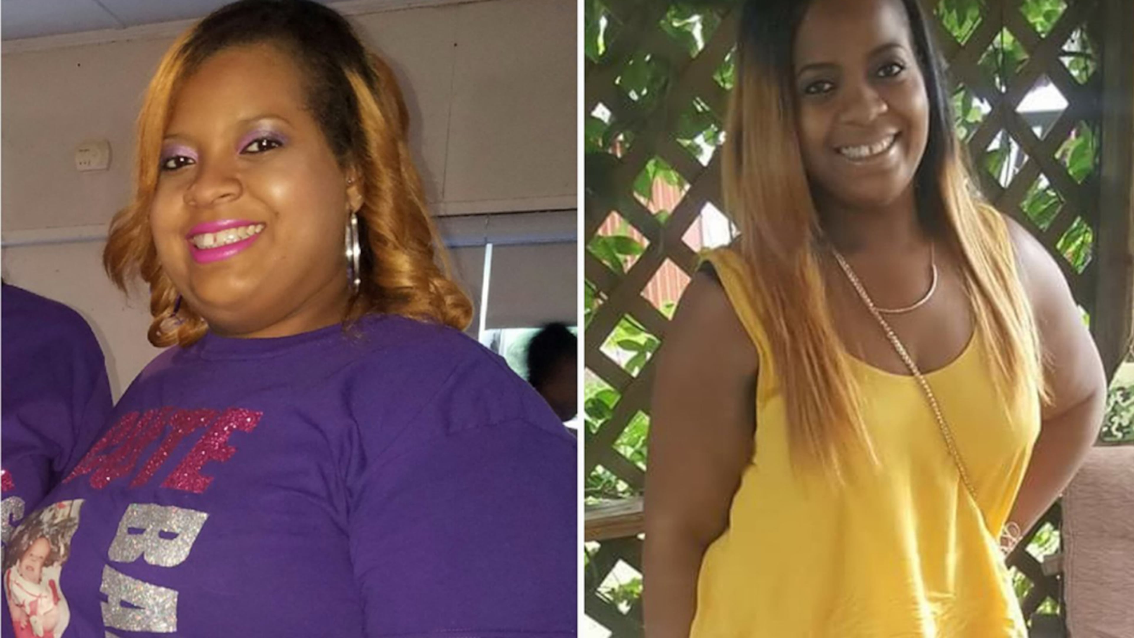 Brittany Shy weighed 225 when the photo on the left was taken in May 2016. A year later, right, she weighed 160 pounds.