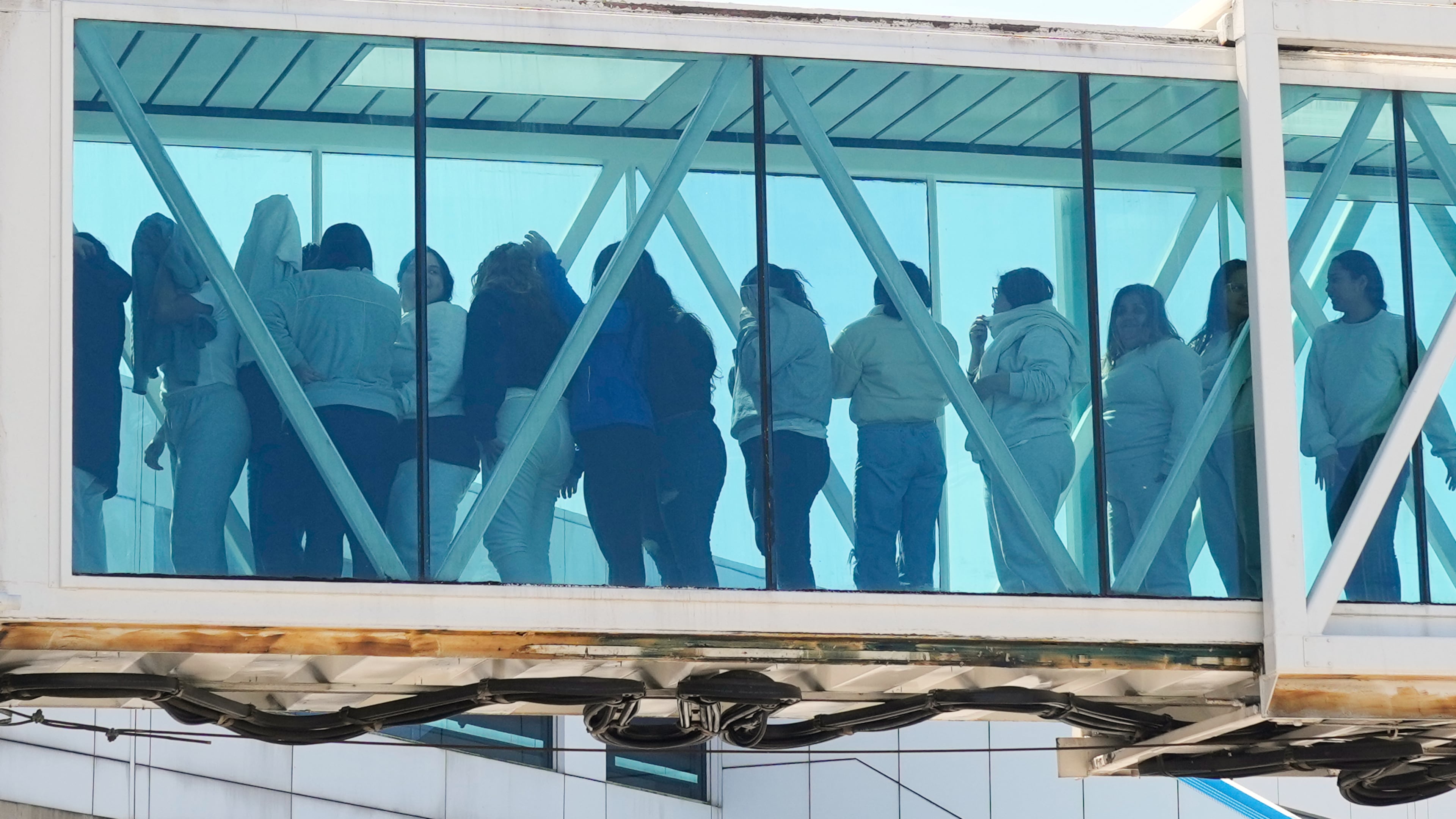 Venezuelans deported from the United States deplane at Simon Bolivar International Airport in Maiquetia, Venezuela, Monday, Jan. 19, 2026. (AP Photo/Matias Delacroix)