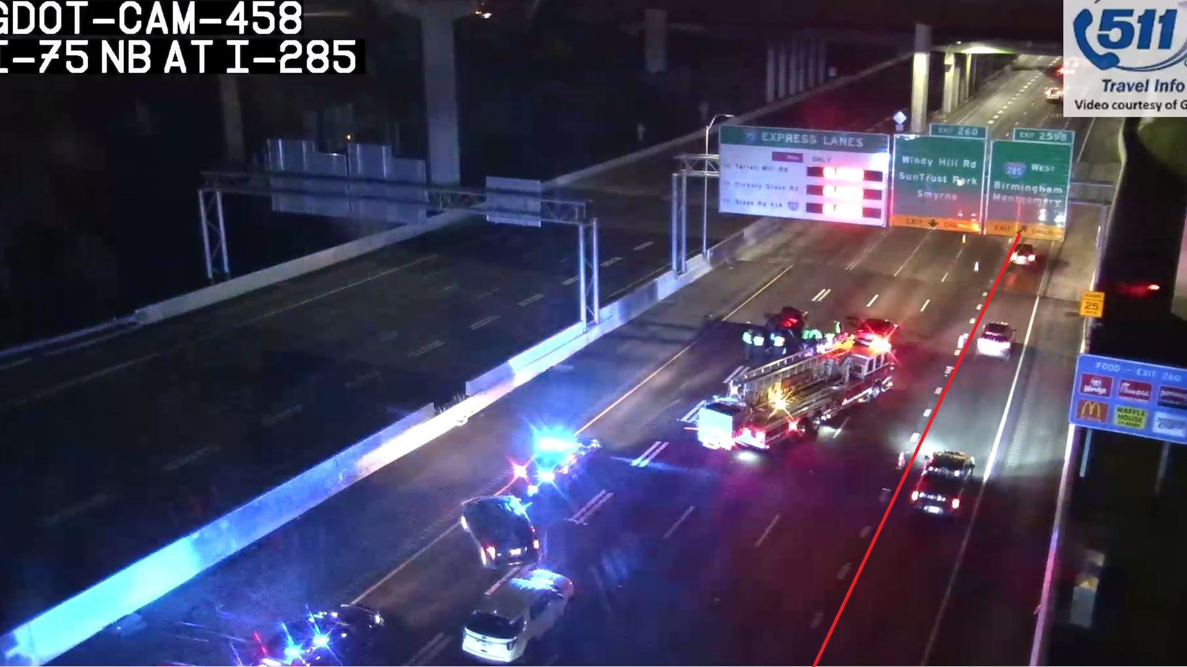 The deady rollover crash investigation blocked lanes and impacted traffic for several hours Sunday morning, according to the WSB 24-hour Traffic Center. Authorities did not clear the scene until after 7 a.m.