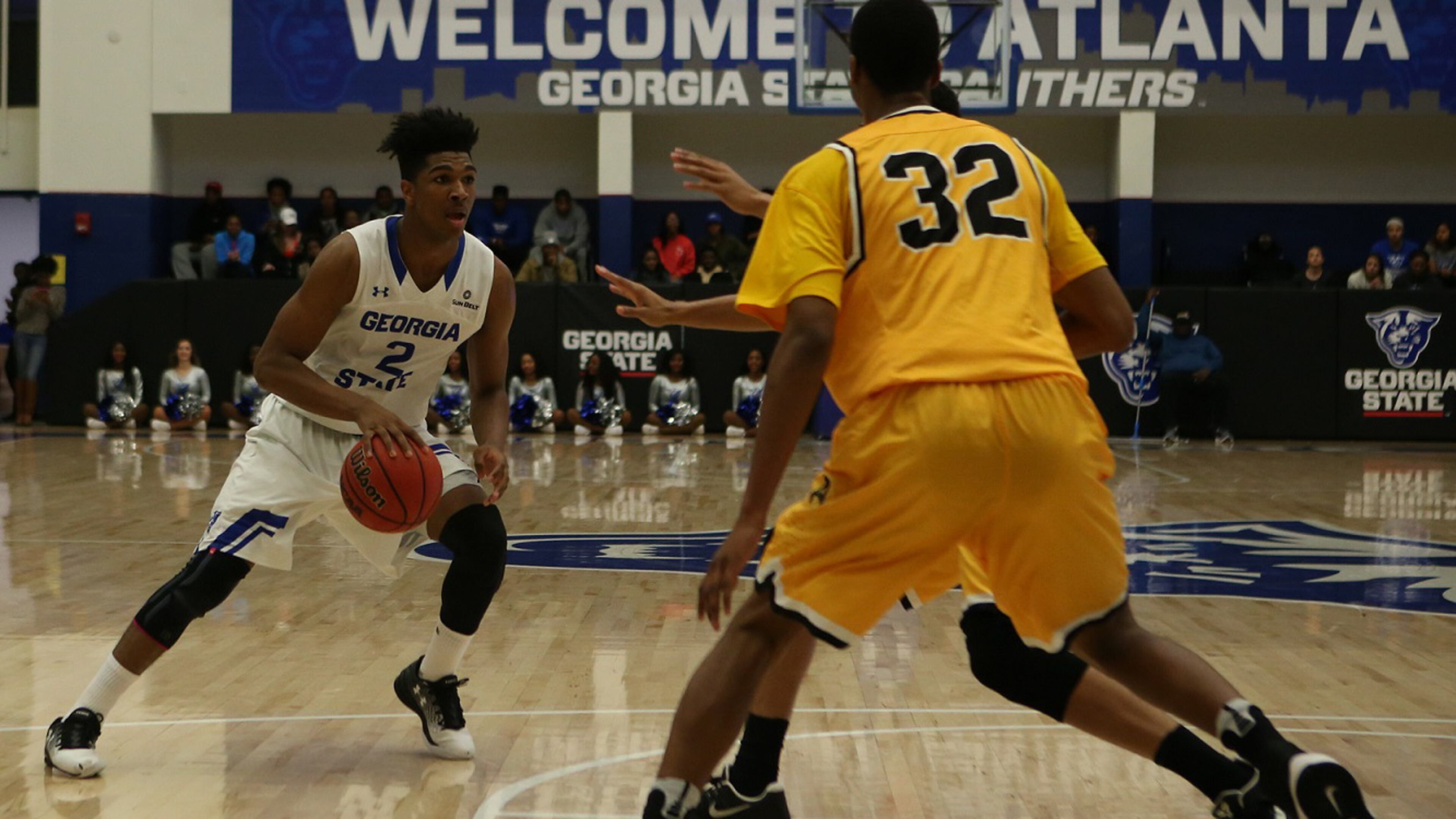 Georgia State guard Malik Benlevi (2) makes his way through the Appalachian State defense Monday, January 23, 2017. (HENRY TAYLOR / AJC file)