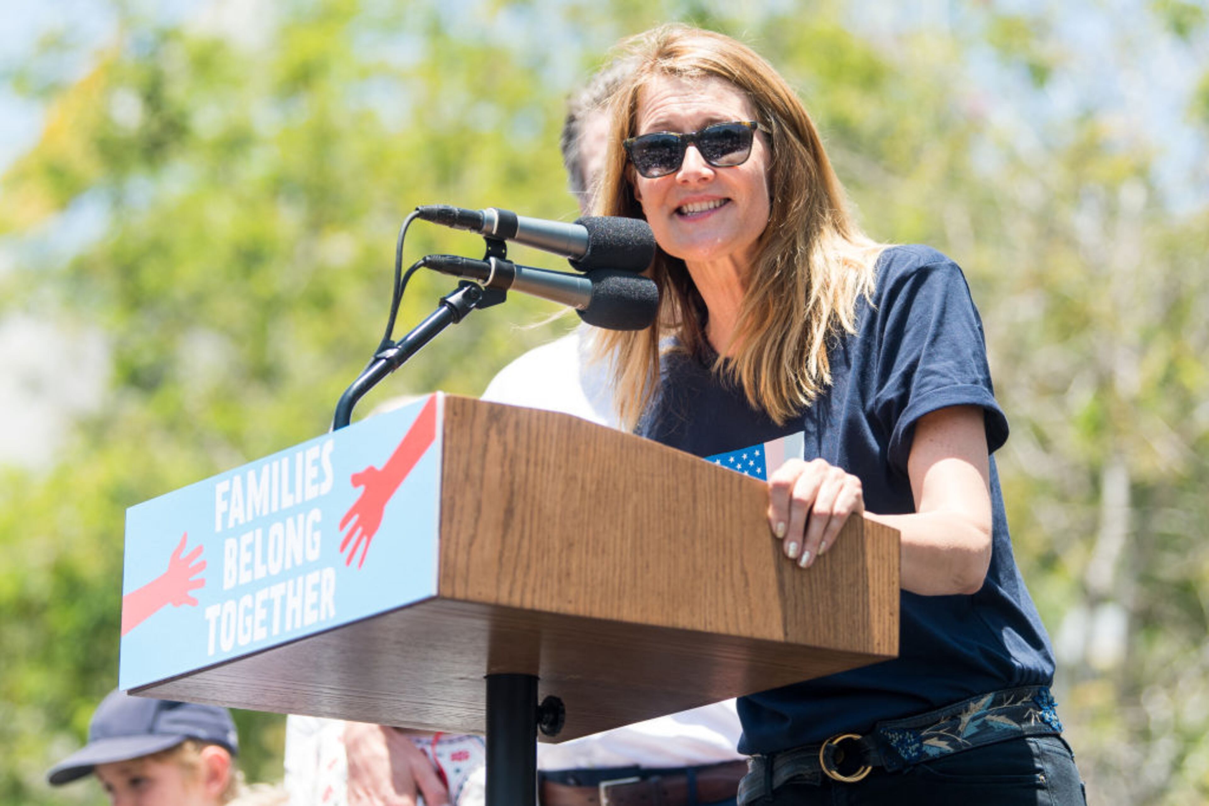 LOS ANGELES, CA - JUNE 30: Actress Laura Dern attends 'Families Belong Together - Freedom for Immigrants March Los Angeles' at Los Angeles City Hall on June 30, 2018 in Los Angeles, California. (Photo by Emma McIntyre/Getty Images for Families Belong Together LA)