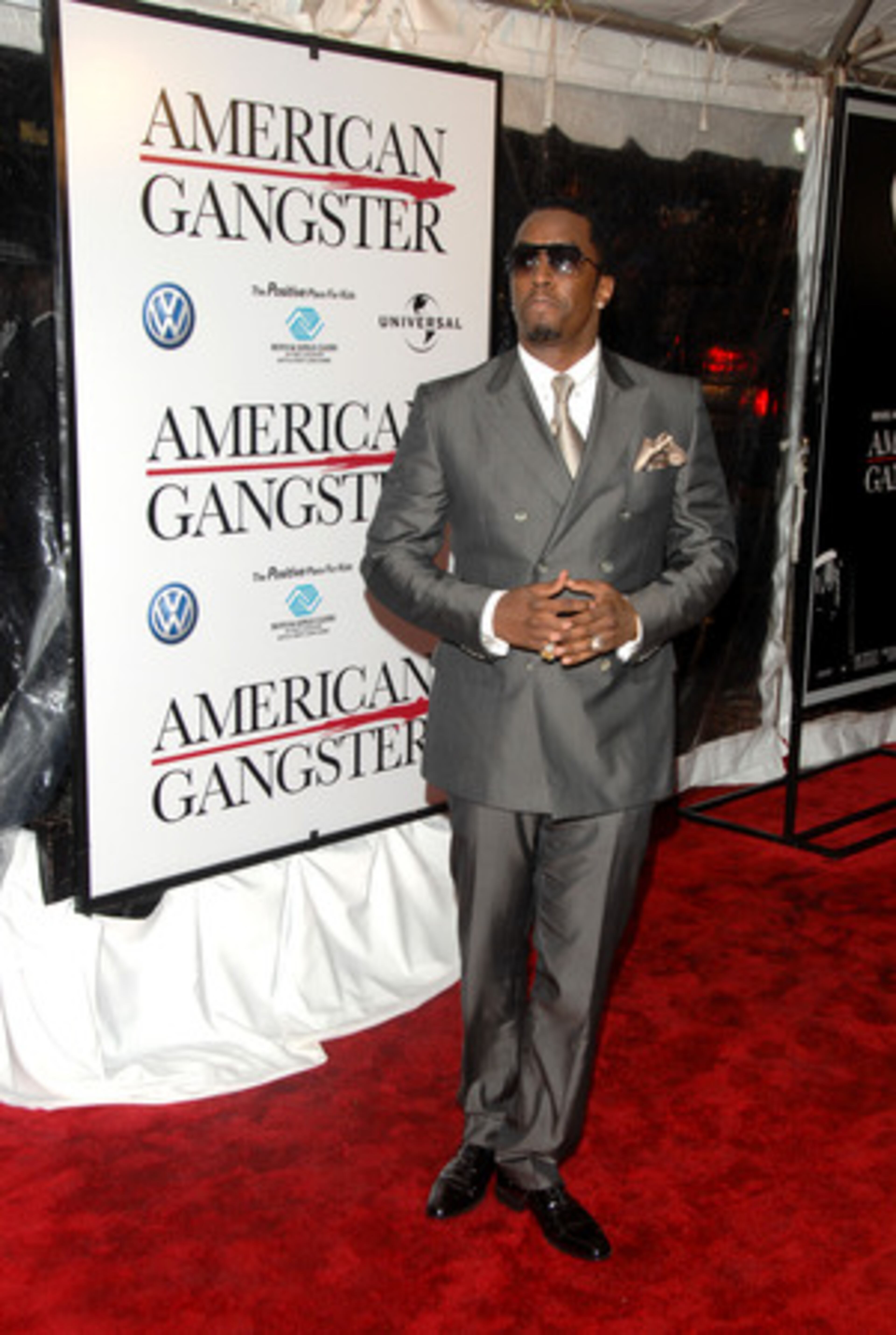 Sean "Diddy" Combs walks the red carpet before the Apollo premiere.