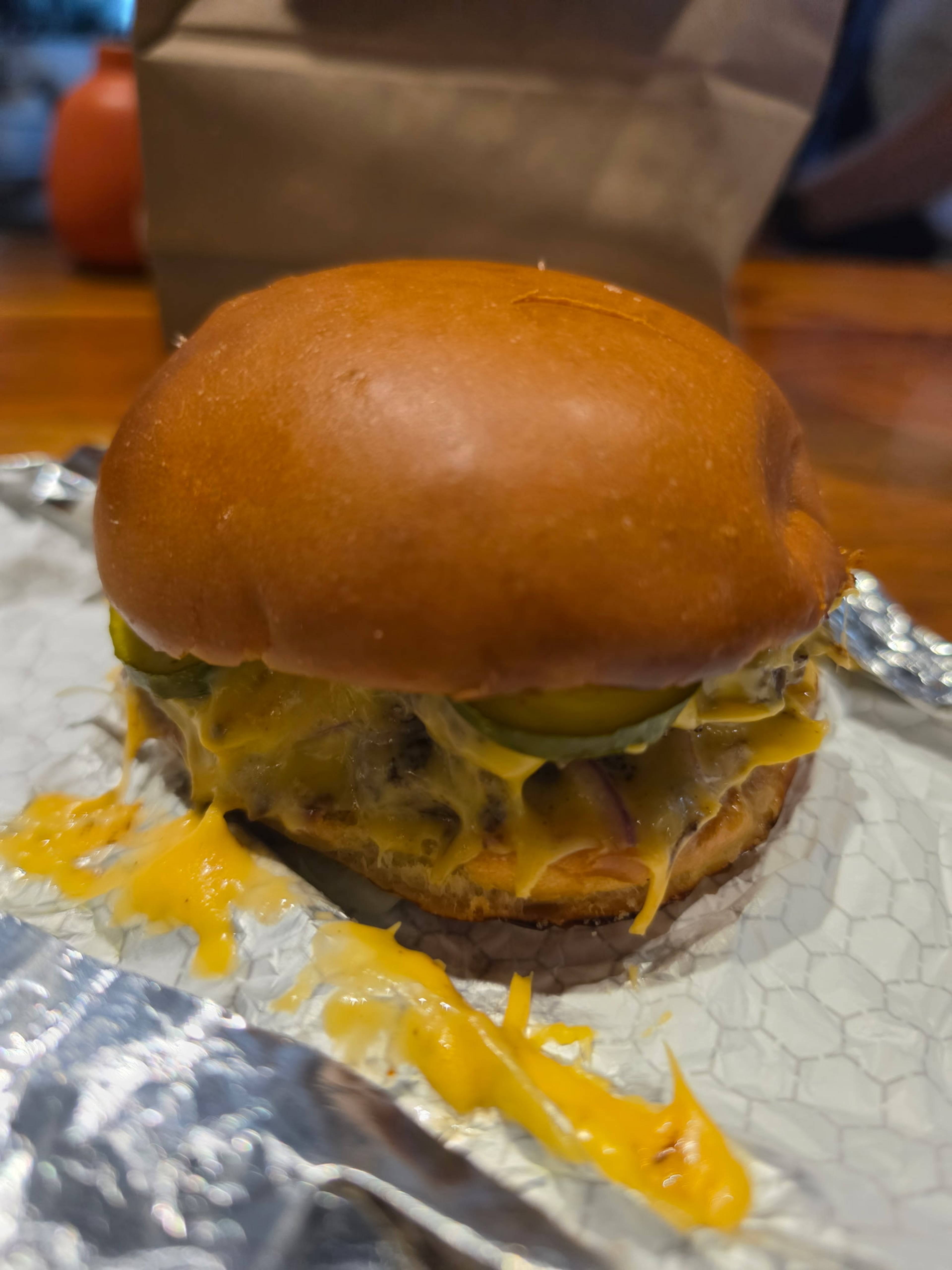 The original burger at H&F. (Courtesy of Justin Brown)