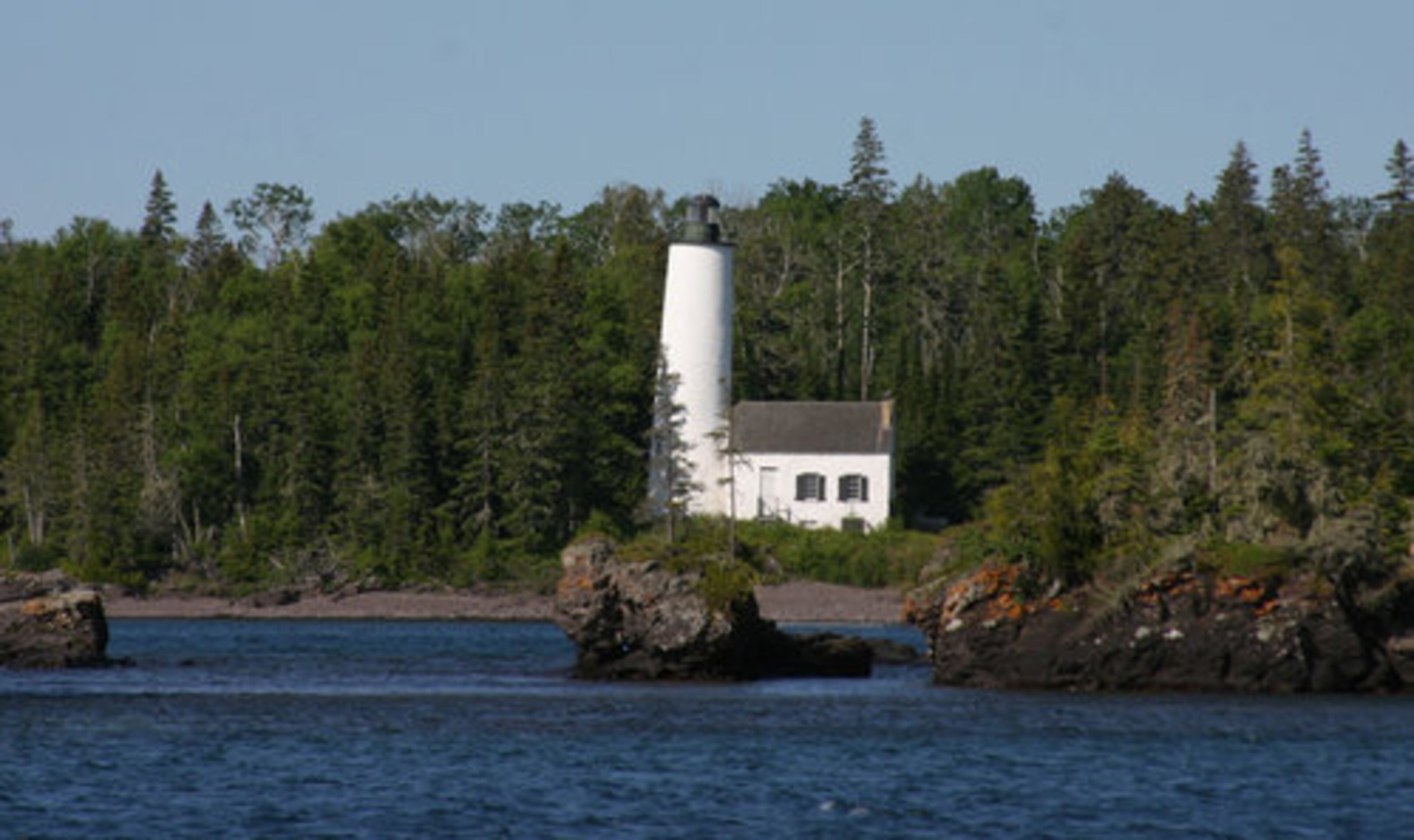 Isle Royale lighthouse dates from 1855. It's now a museum, and the only way to visit it is by boat.