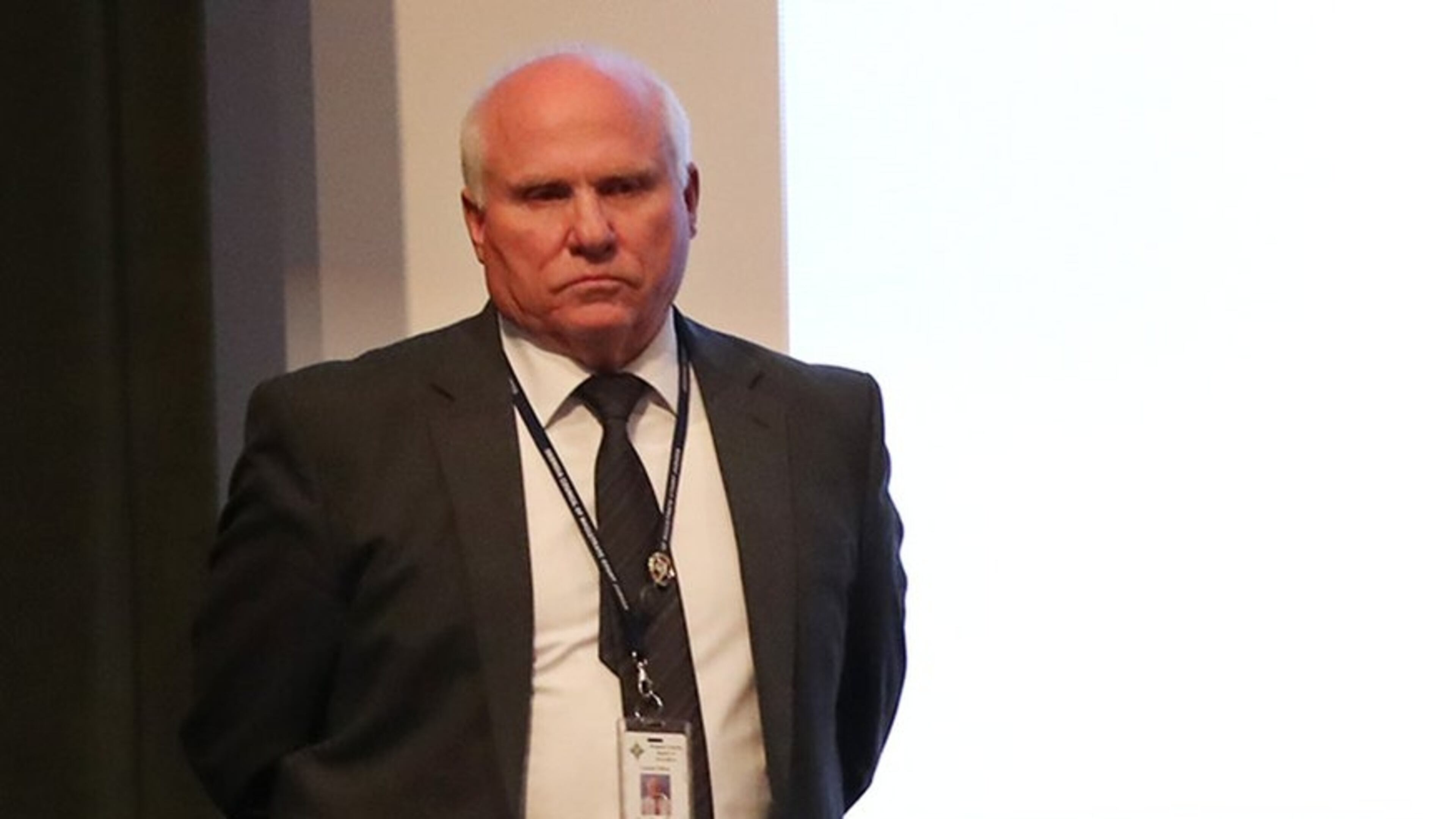 Then-Pickens County School Superintendent Carlton Wilson (left) and board members listen to speakers during a meeting to address questions and concerns about transgender students and the use of bathrooms of their choice at Pickens County High School on Monday, Oct. 14, 2019, in Jasper. (Curtis Compton / AJC file photo)