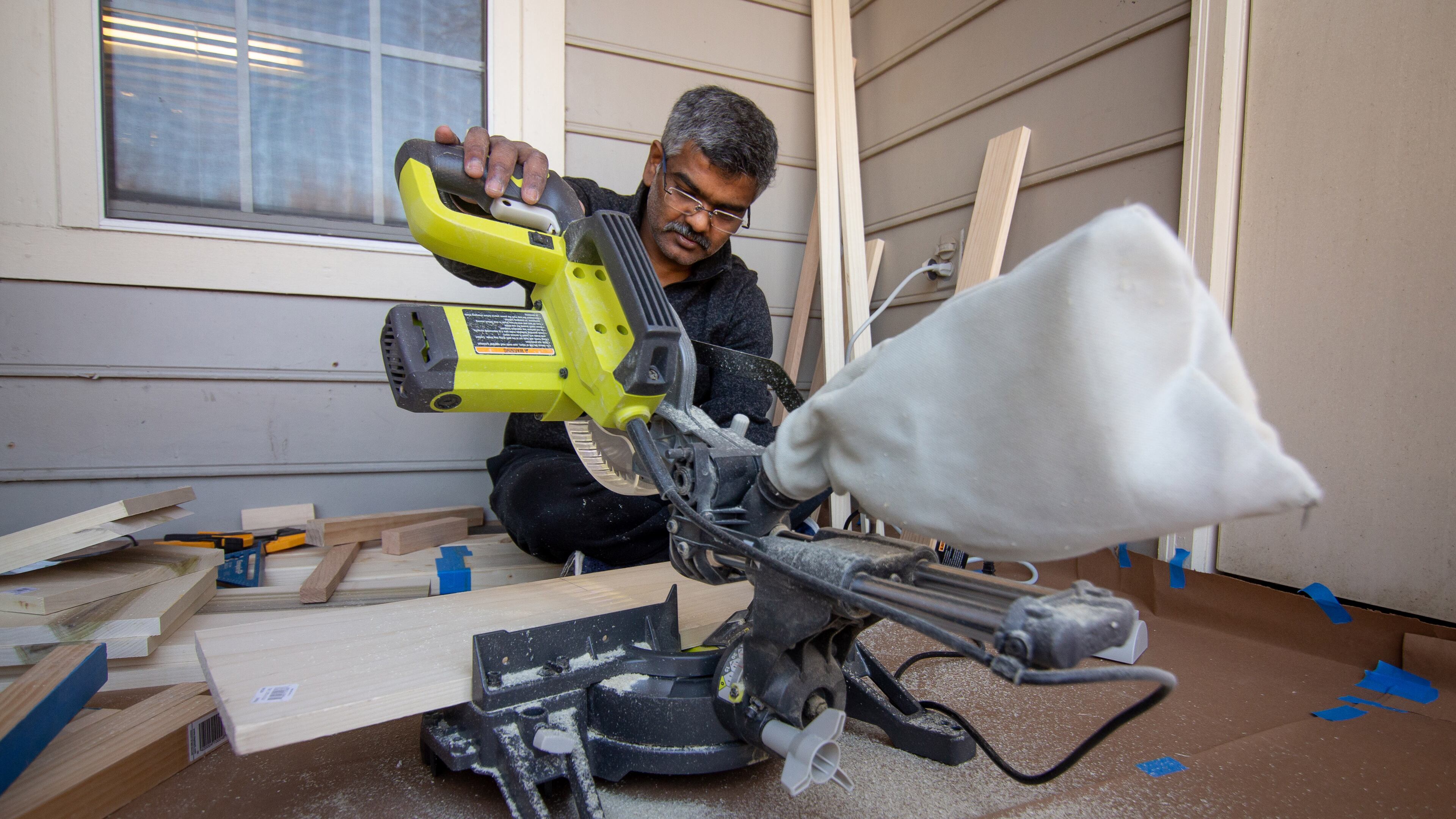 Anil Joseph works on a side table for his daughter at his Marietta home. He is part of a wave of metro Atlantans who launched into hobbies during the pandemic. Many got more than what they expected out of it. (STEVE SCHAEFER FOR THE ATLANTA JOURNAL-CONSTITUTION)