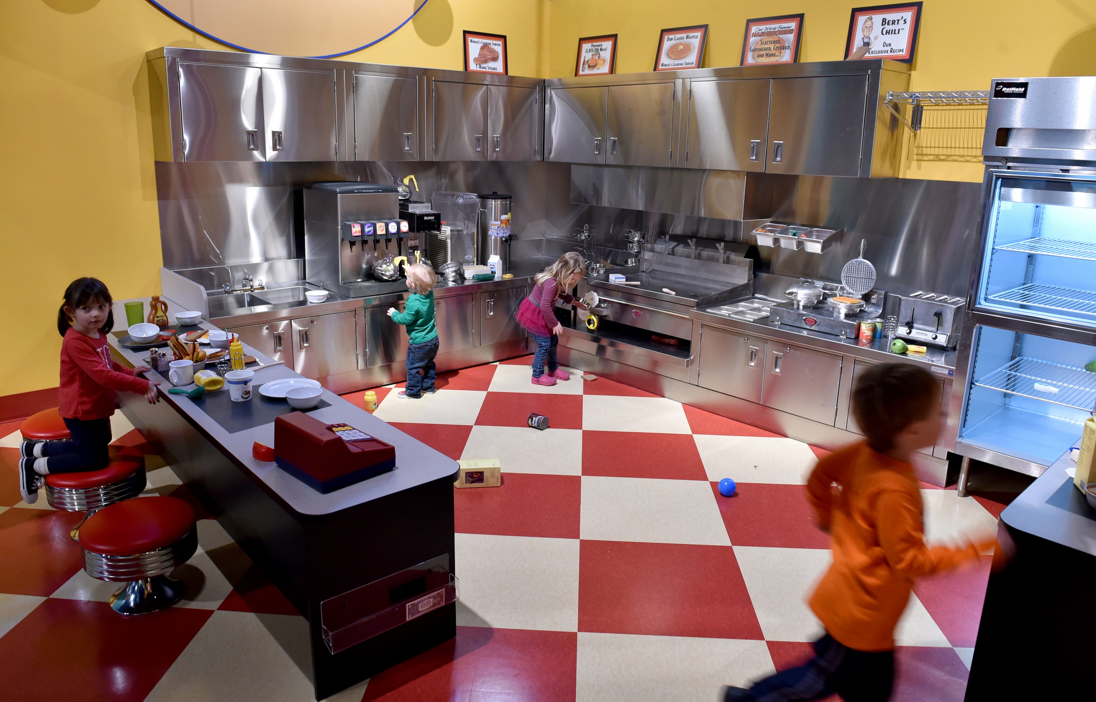 The miniature restaurant is a new addition and big hit with the kids at the Children's Museum of Atlanta.