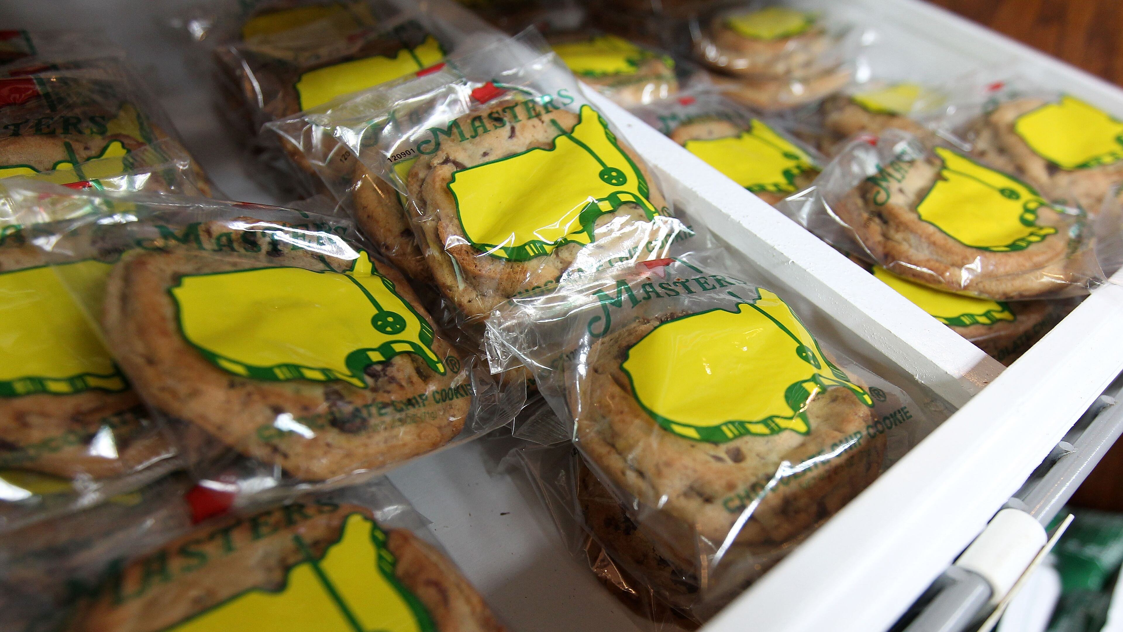AUGUSTA, GA - APRIL 03: Masters cookies are sold at a concession stand during a practice round prior to the start of the 2012 Masters Tournament at Augusta National Golf Club on April 3, 2012 in Augusta, Georgia. (Photo by Jamie Squire/Getty Images)