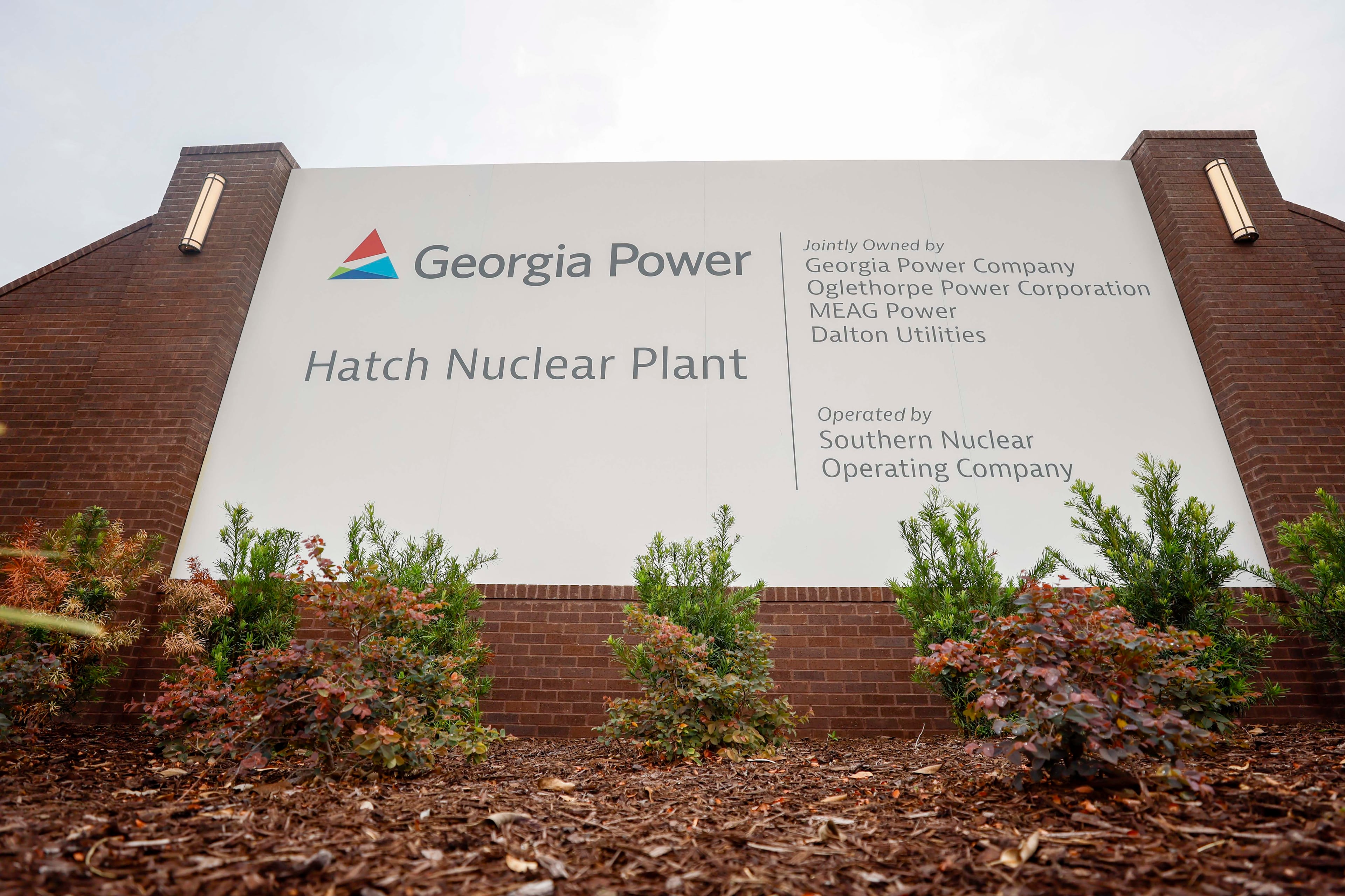 The entry sign of the Edwin I. Hatch Nuclear Power Plant is seen on Wednesday, April 22, 2026.
(Miguel Martinez/AJC)