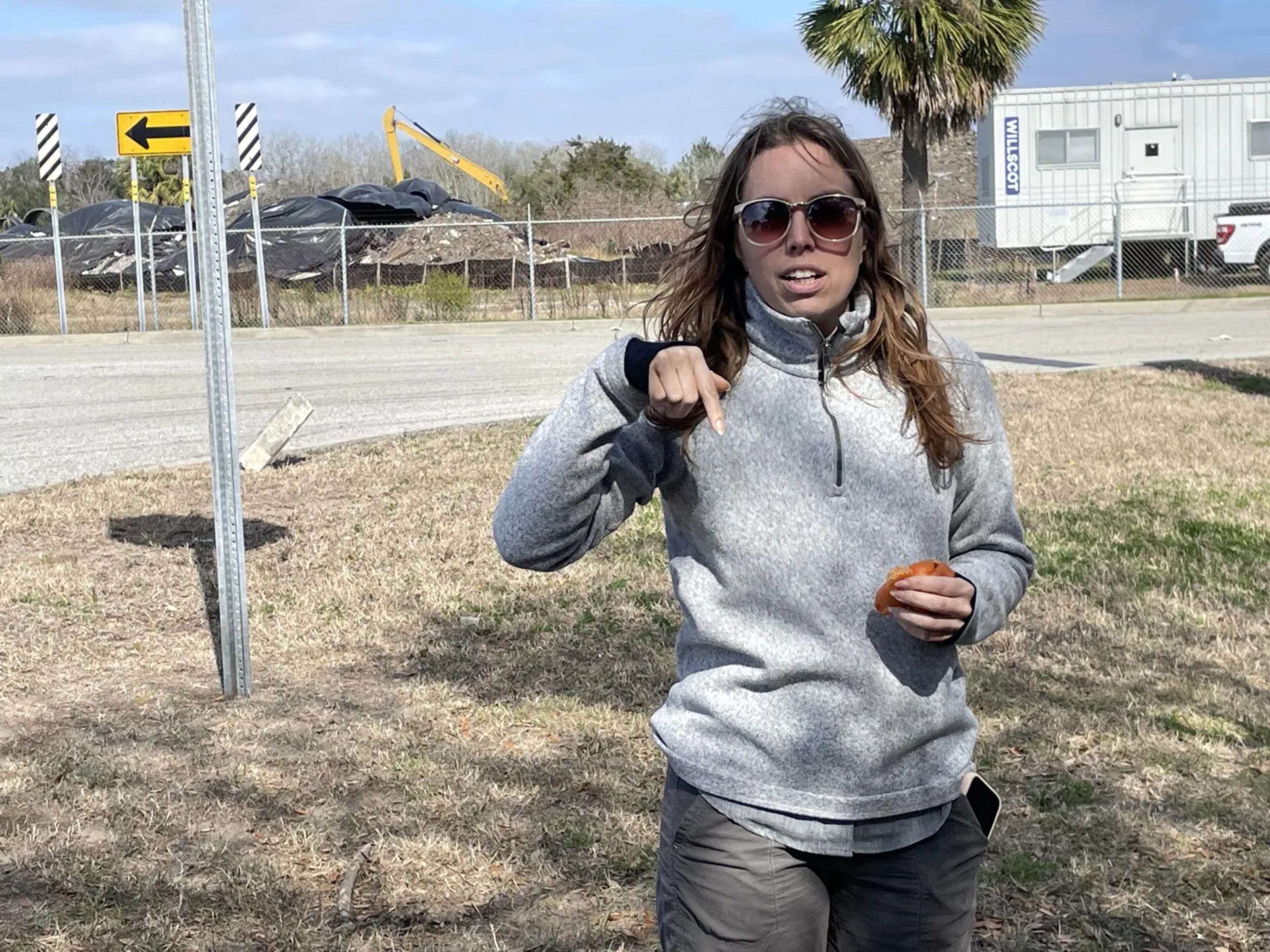 Rachael Thompson, executive director of Glynn Environmental Coalition, discusses the Terry Creek Dredge Spoils Superfund site. (Photo Courtesy of Mary Landers/The Current GA)