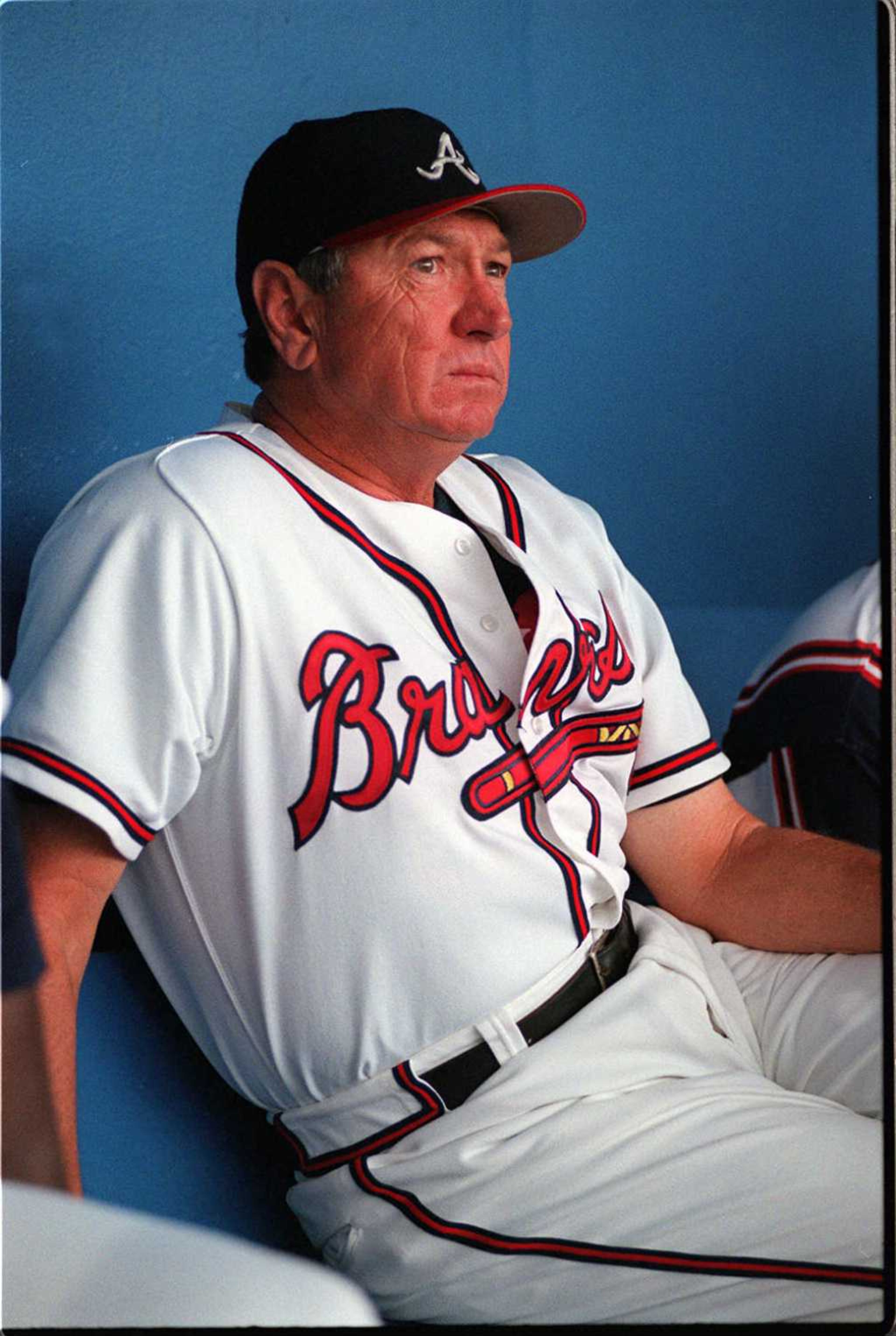 970314 - WEST PALM BEACH, FL -- Braves' third base coach Bobby Dews. Photo taken March 14, 1997 at Spring training. (JOEY IVANSCO/AJC STAFF)