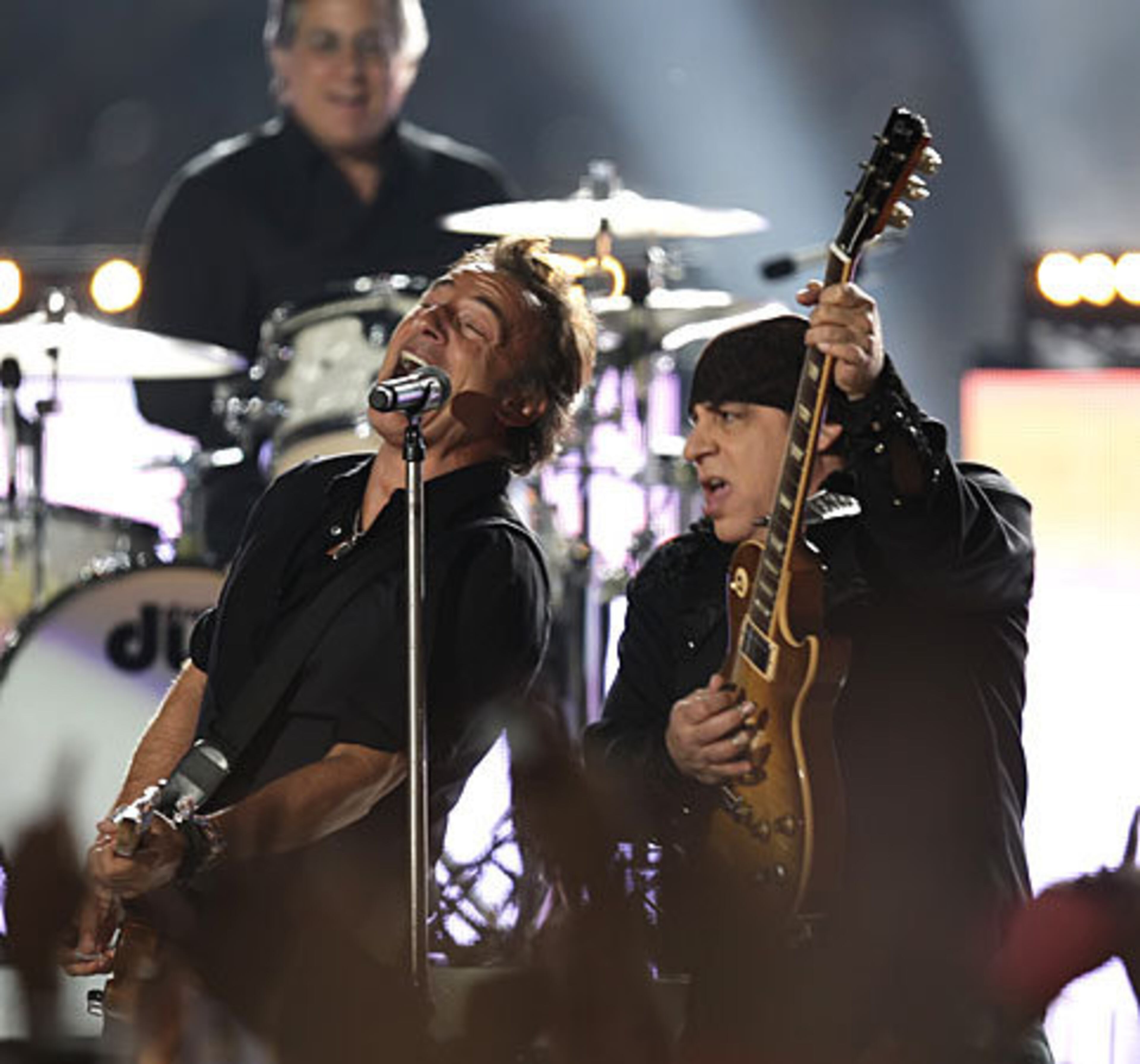 Bruce Springsteen gets an assist from longtime E Street Band member Steven Van Zandt.