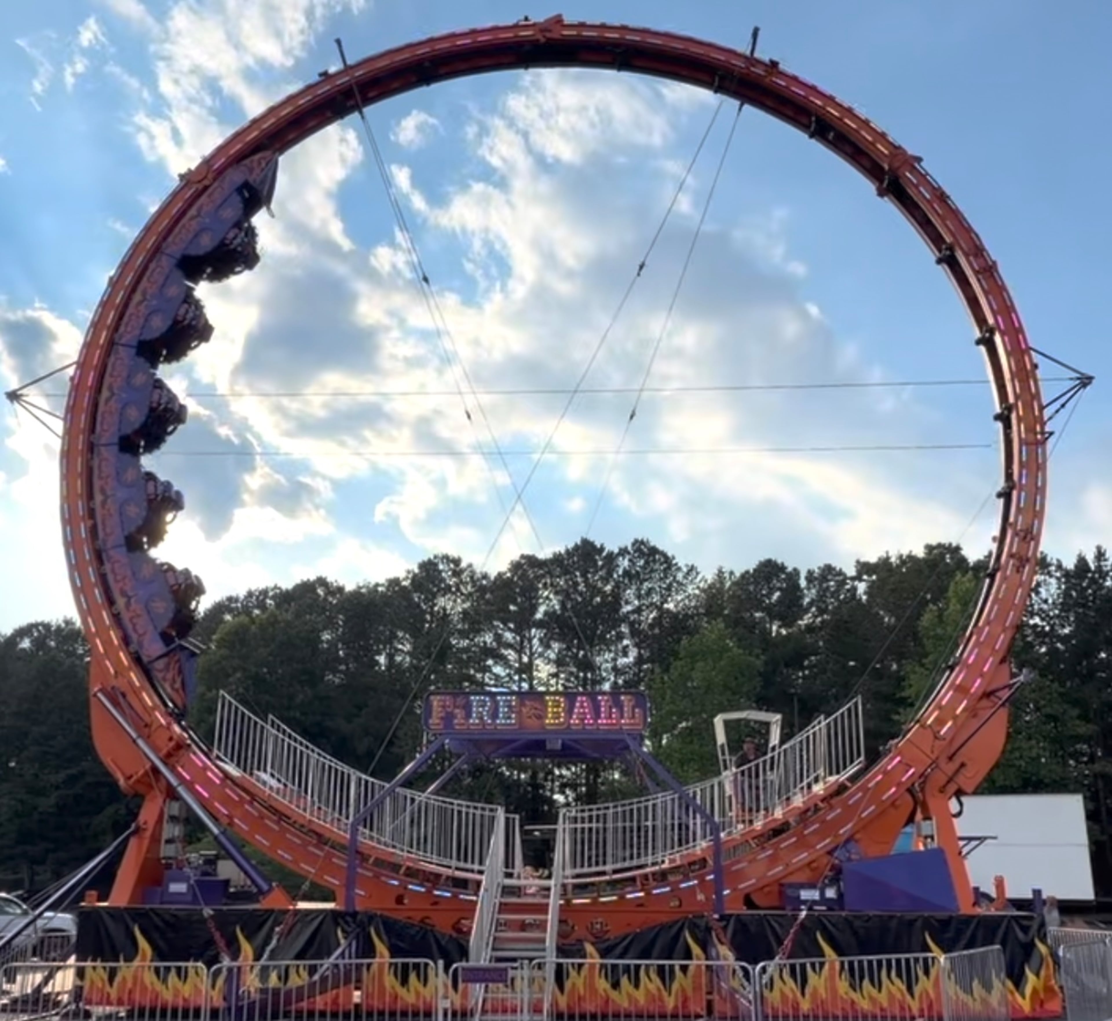 The Atlanta Fair returns with rides, food and games through Sunday, Nov. 8. Pictured is the FireBall, one of the new rides this year. (Courtesy of Atlanta Fair)