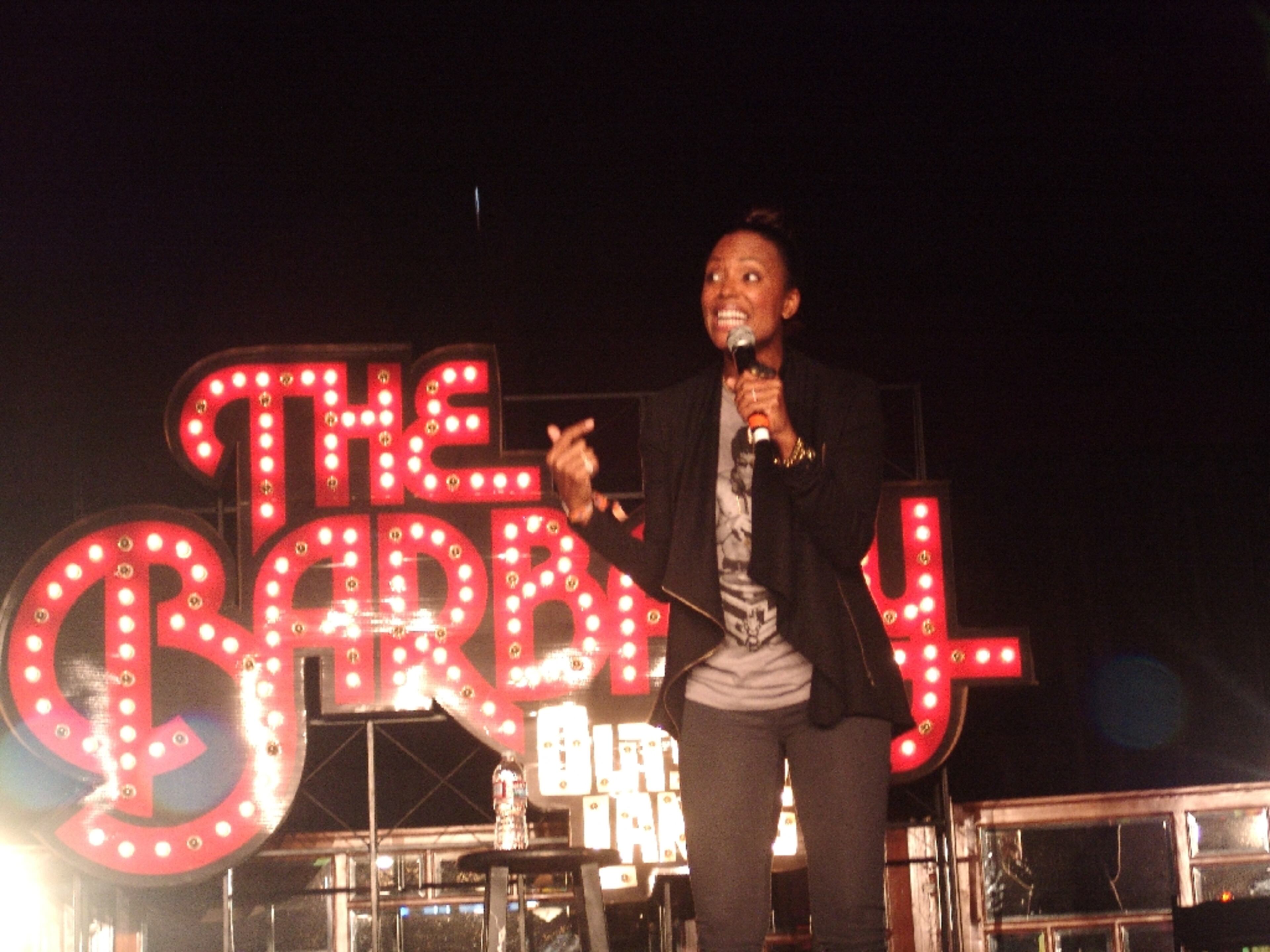 San Francisco comedian Aisha Tyler was one of numerous stand-up and improvisational comedy acts to take the stage at the Barbary.