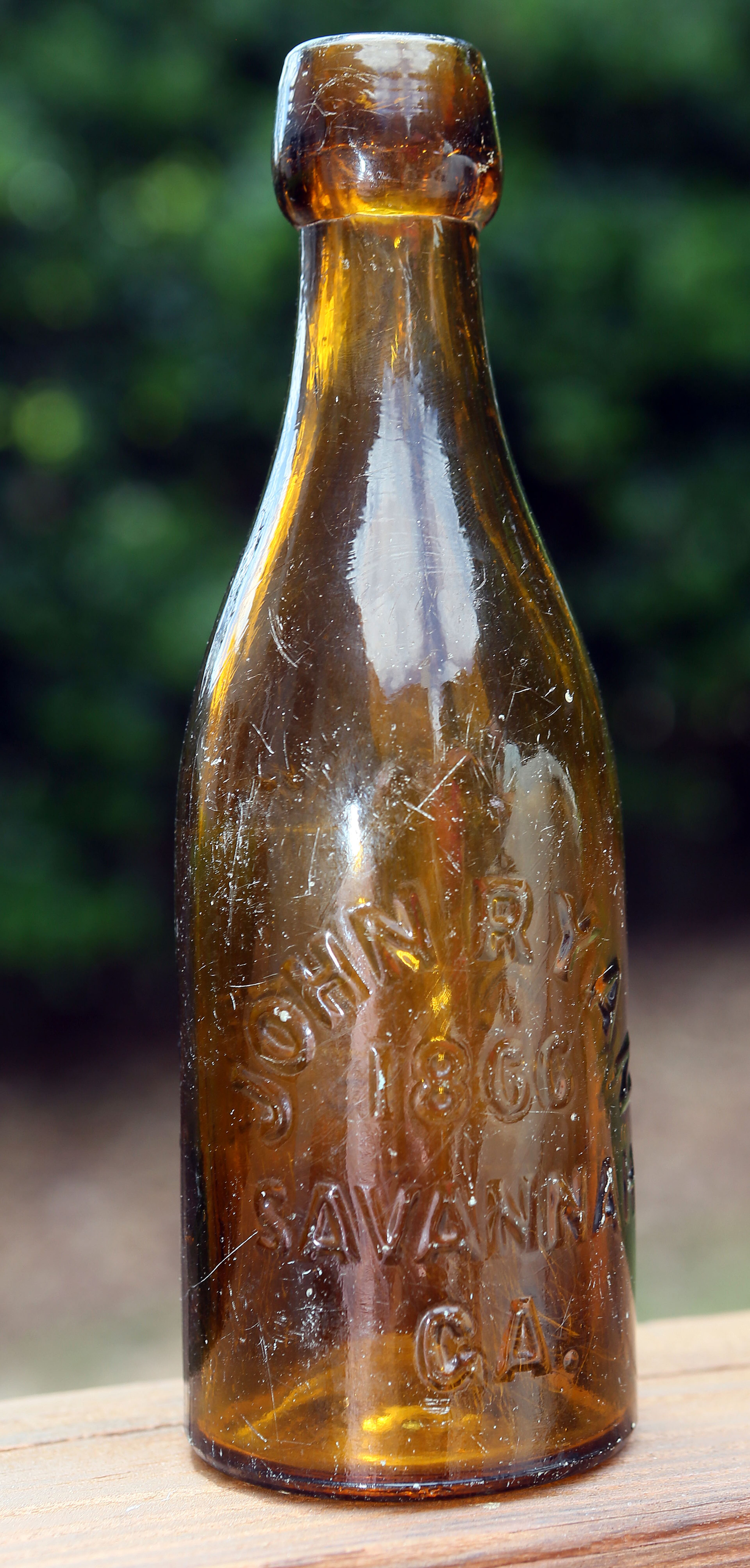 An 1866 John Ryan Cider bottle out of Savannah.