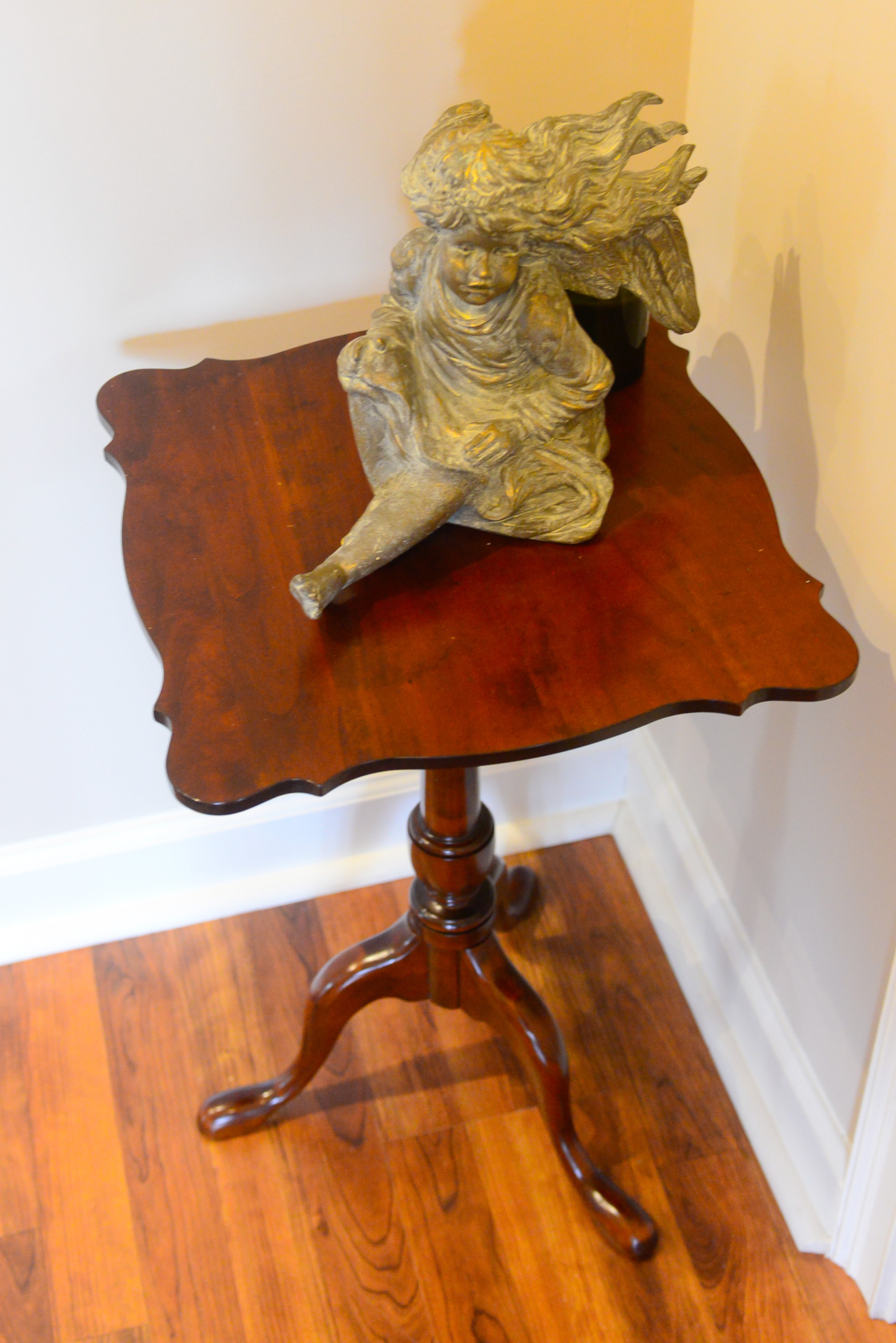 Linda collects angels, like this statue, which she calls Wendy. "I found her in a gift shop. She's not an antique. She doesn't have a history, but she just has my heart," she said.