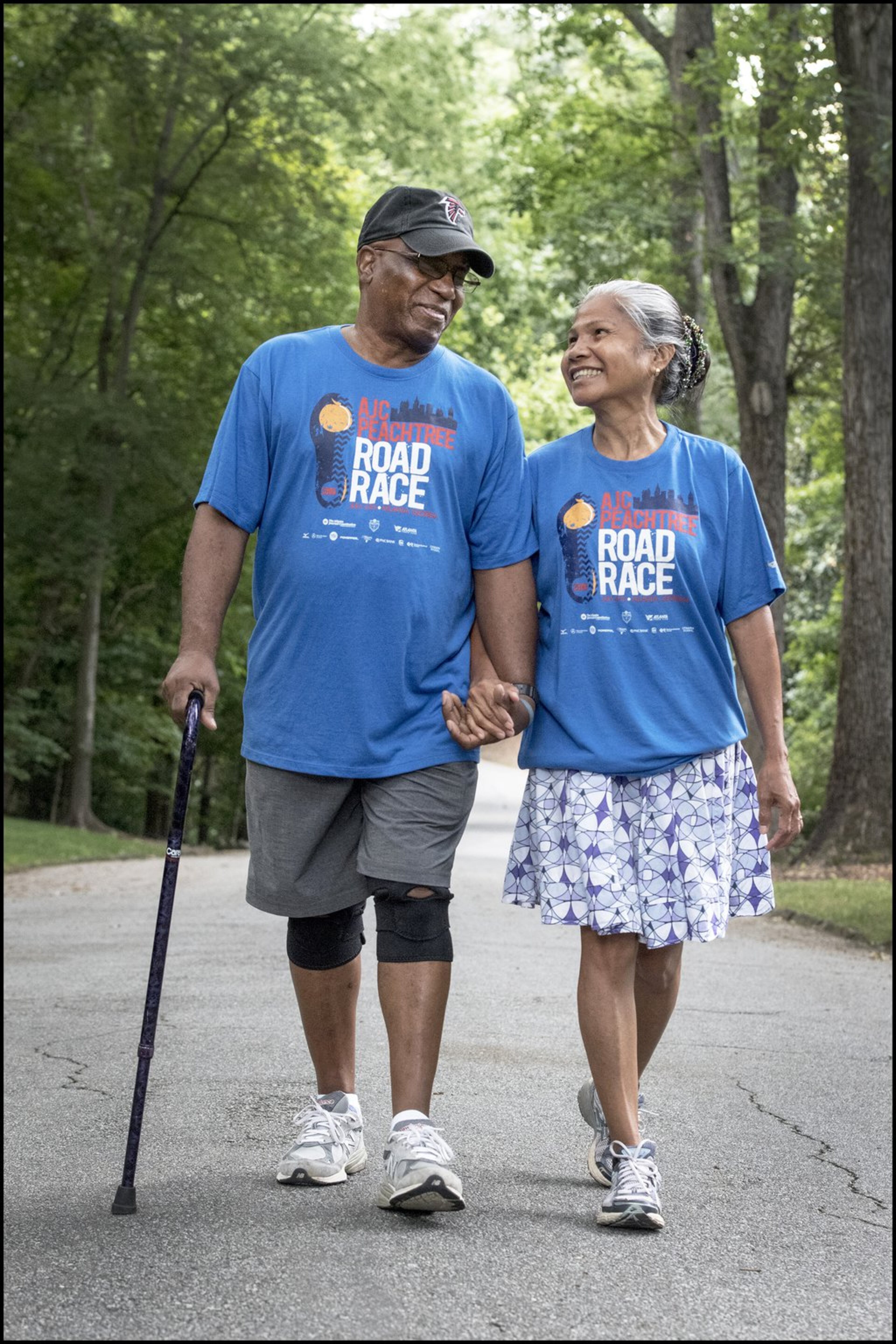 Walter Hawkins, diagnosed with advanced stage cancer in 2014, will walk his 5th consecutive Peachtree with his wife of 40 years Paulina.