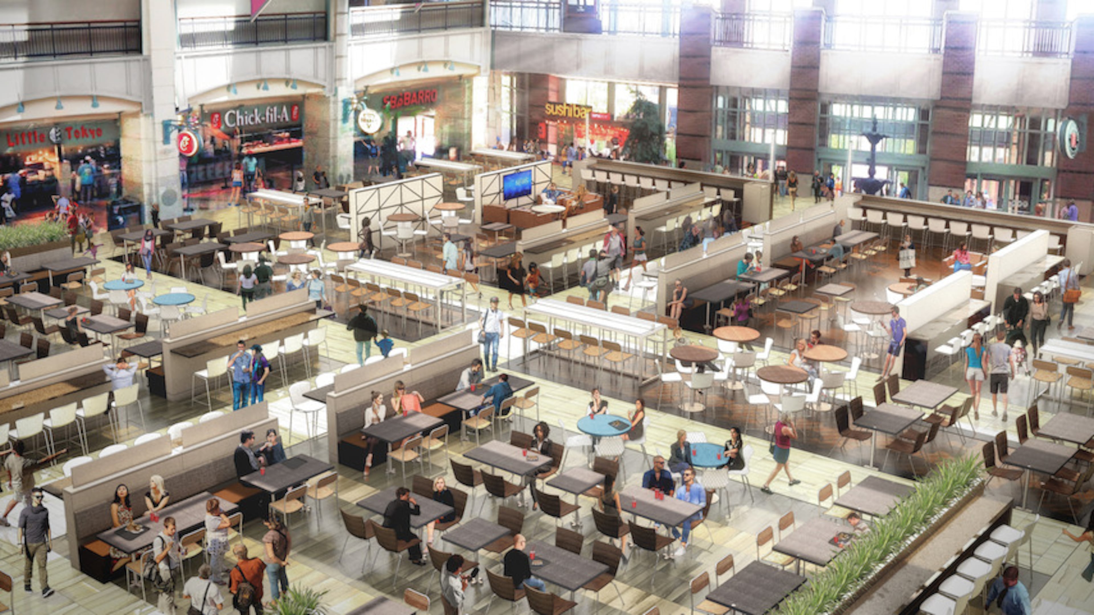 The Mall of Georgia's food court will be "reimagined" into "The Dining Pavilion."