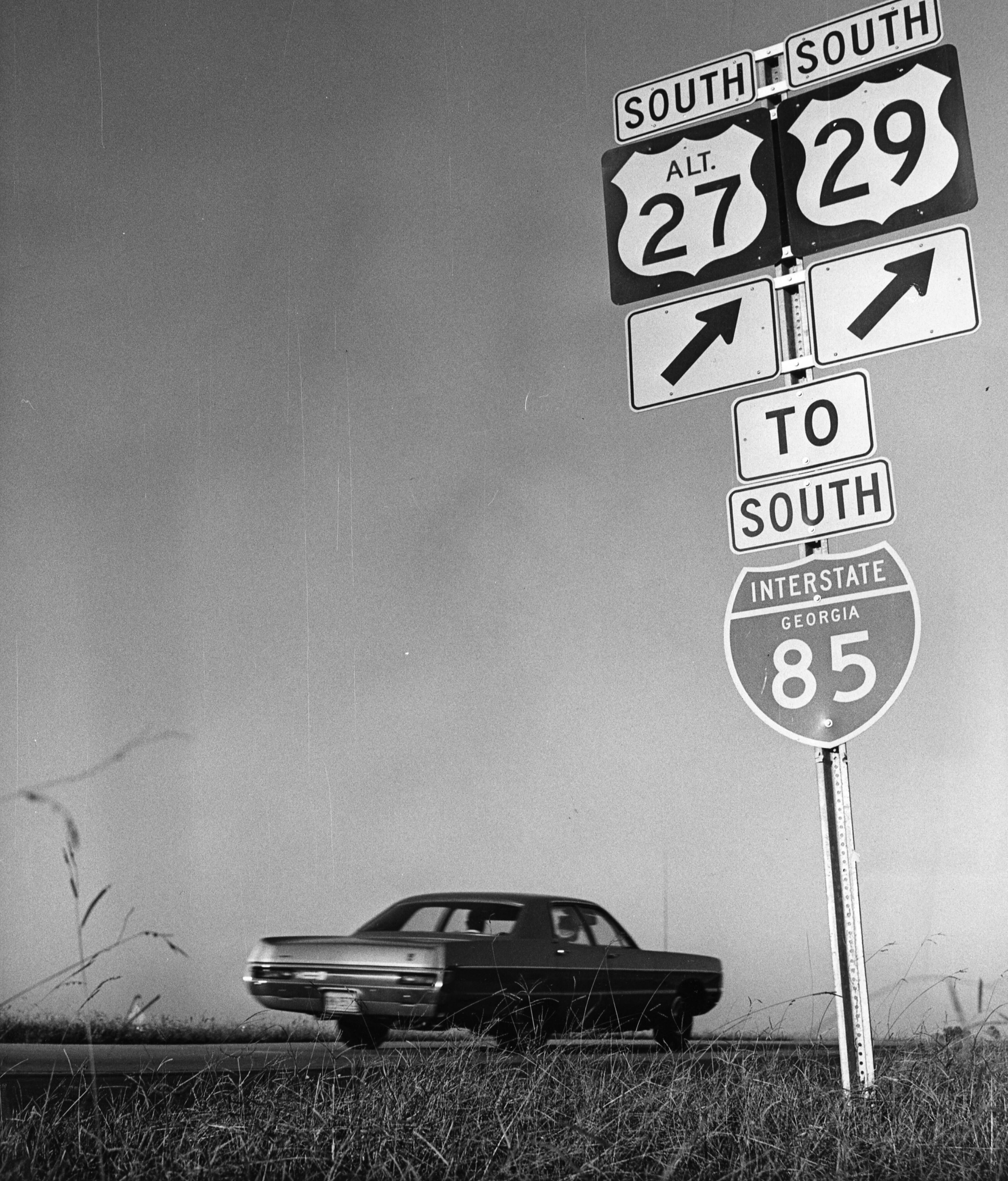 Interstate highway 85 has arrived, portending much for Newnan. Nov. 1971. (Robert Connell/AJC staff)