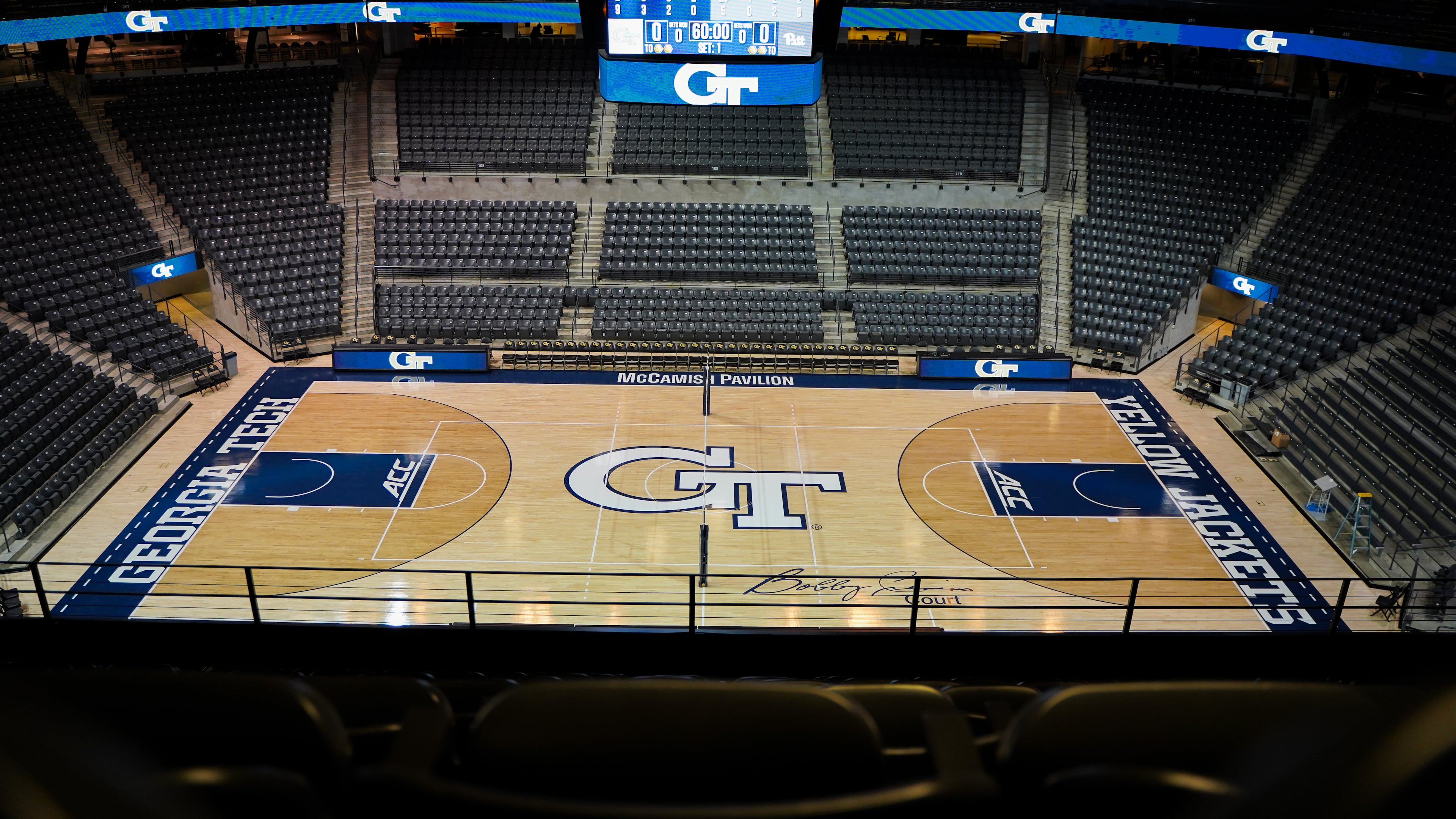 Georgia Tech's volleyball team was scheduled to play its first-ever match at McCamish Pavilion on Oct. 9, 2022. The renovated arena opened in 2012. (Tyler Rover/Georgia Tech Athletics)
