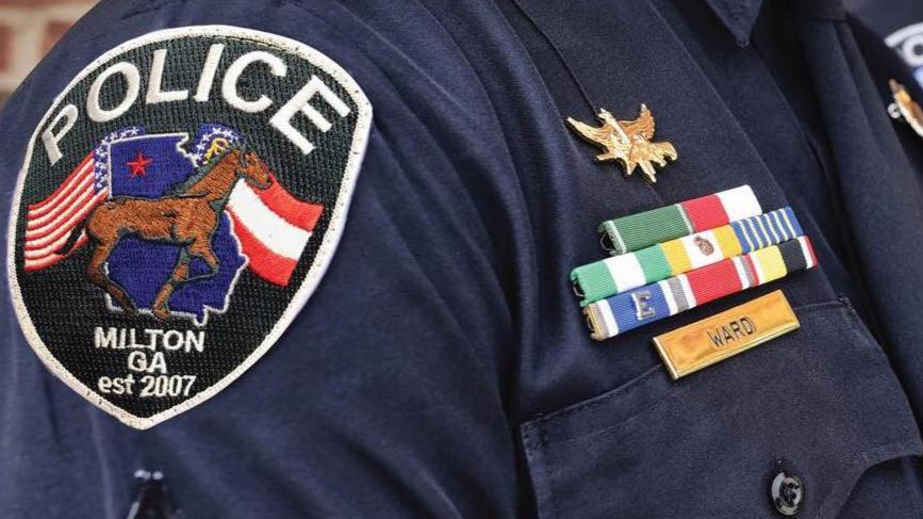 The Milton Police Department recently welcomed four new officers and celebrated the promotions of three others. COURTESY MILTON POLICE DEPARTMENT