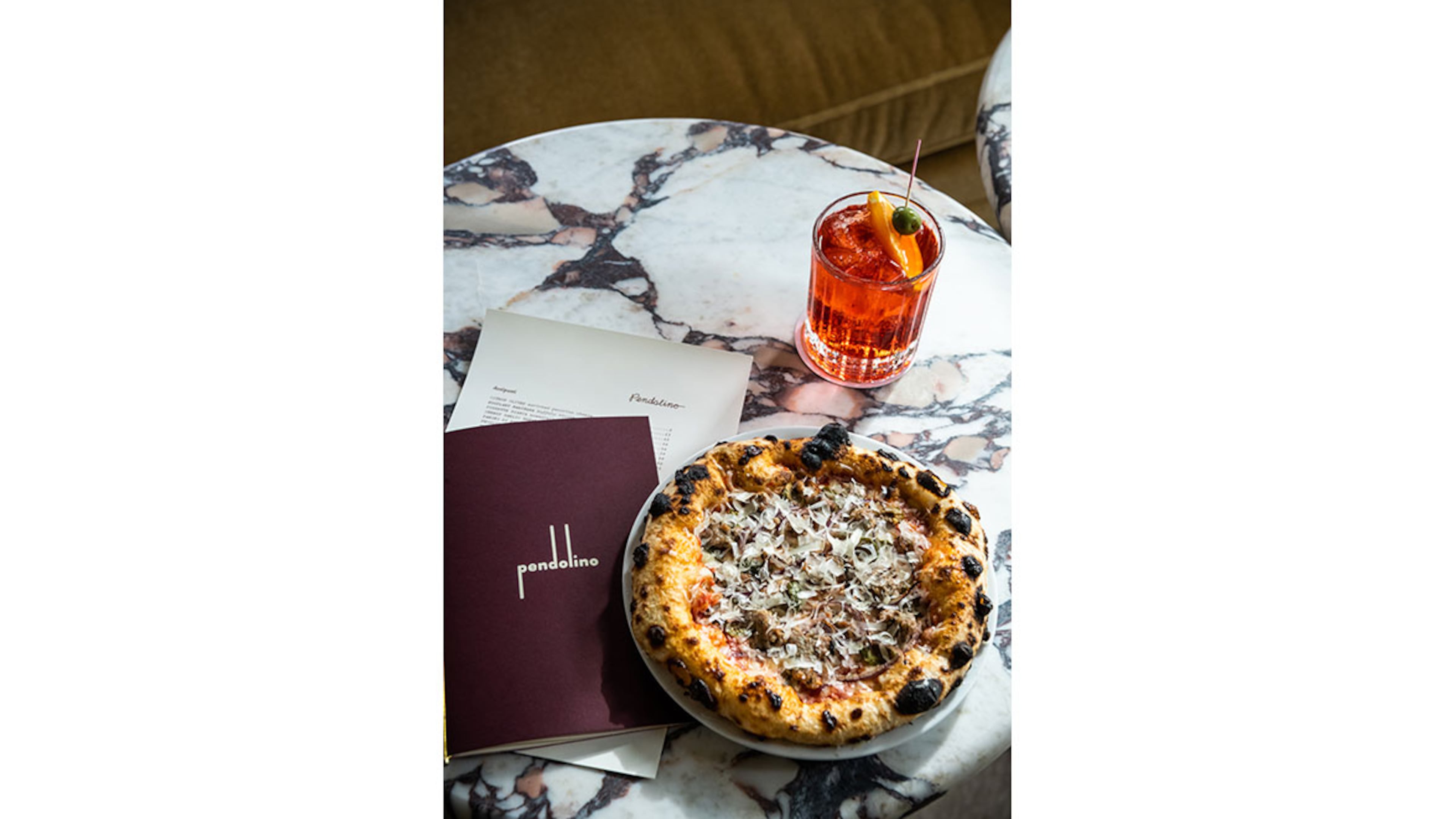 Sharable pizzettas, small pizzas from a wood-fired oven, are on the menu at Pendolino in Sandy Springs. Courtesy of Cassie Wright